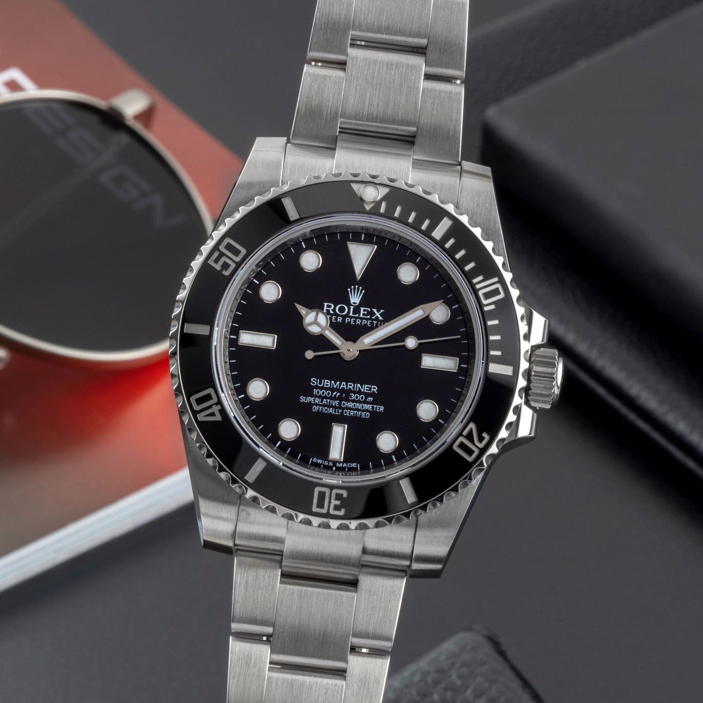 Rolex Submariner No Date 114060 (Unknown (random serial)) - Black dial 40 mm Steel case (3/8)