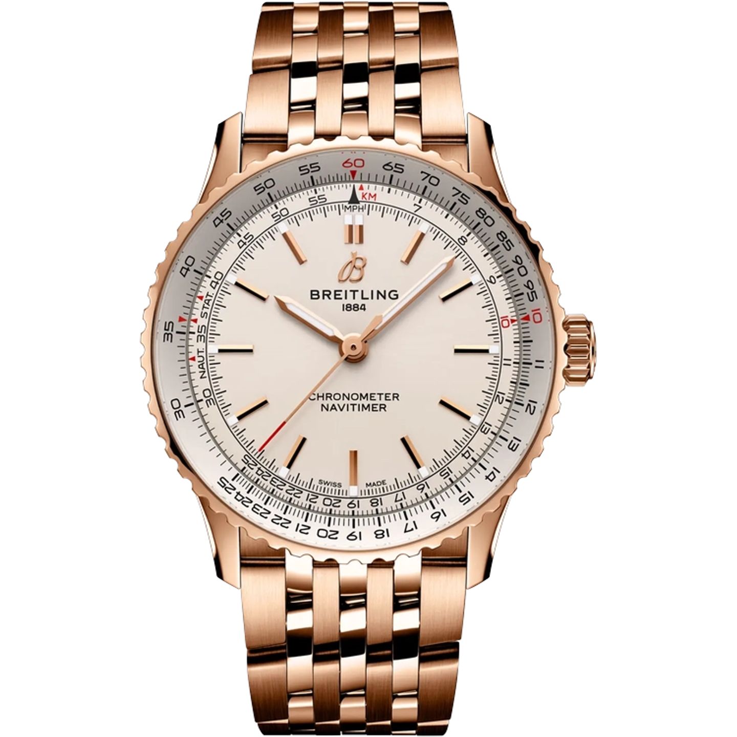 Breitling Navitimer R17329F41G1R1 (2026) - Silver dial 41 mm Red Gold case (1/1)