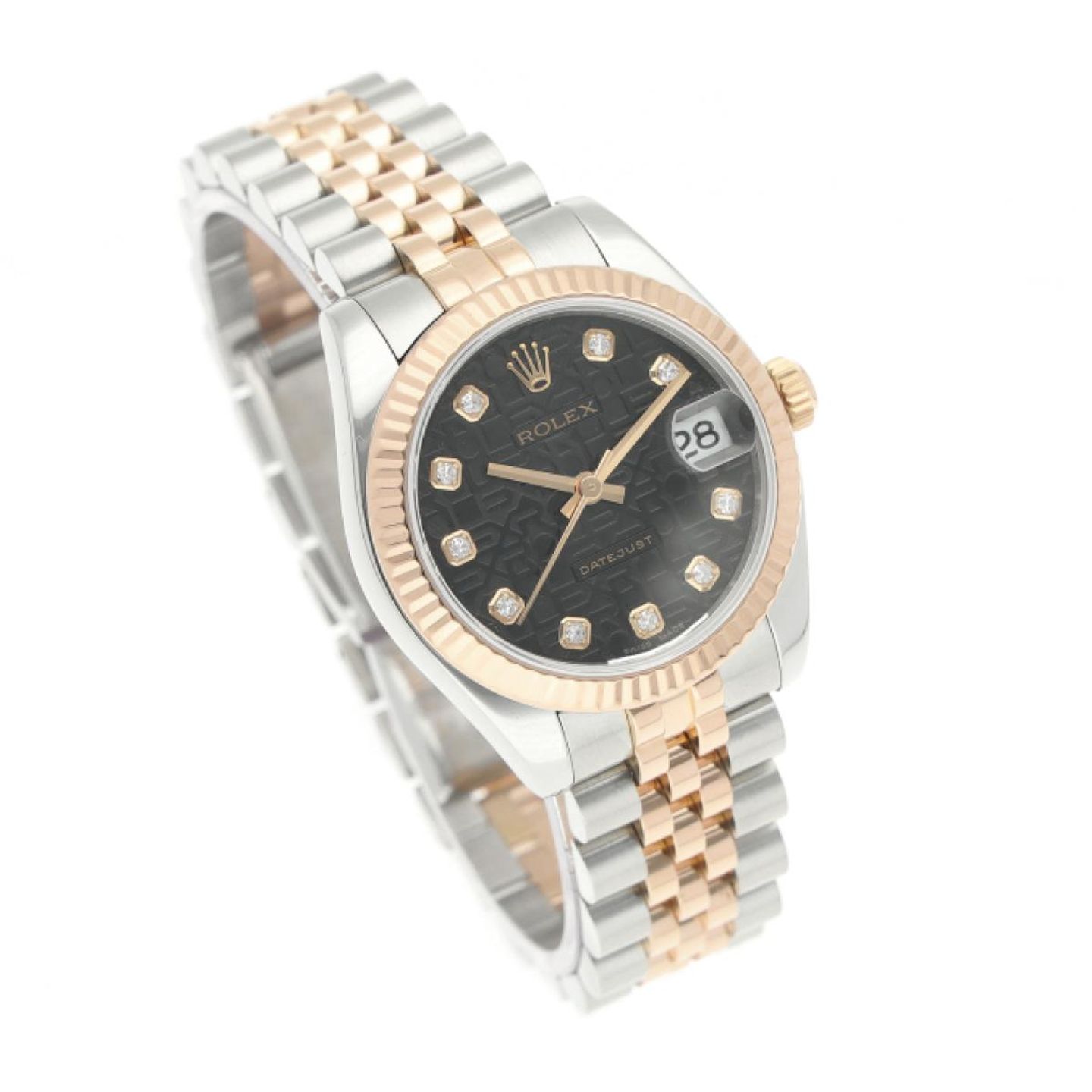 Rolex Datejust 31 178271 (2005) - Black dial 31 mm Gold/Steel case (3/8)