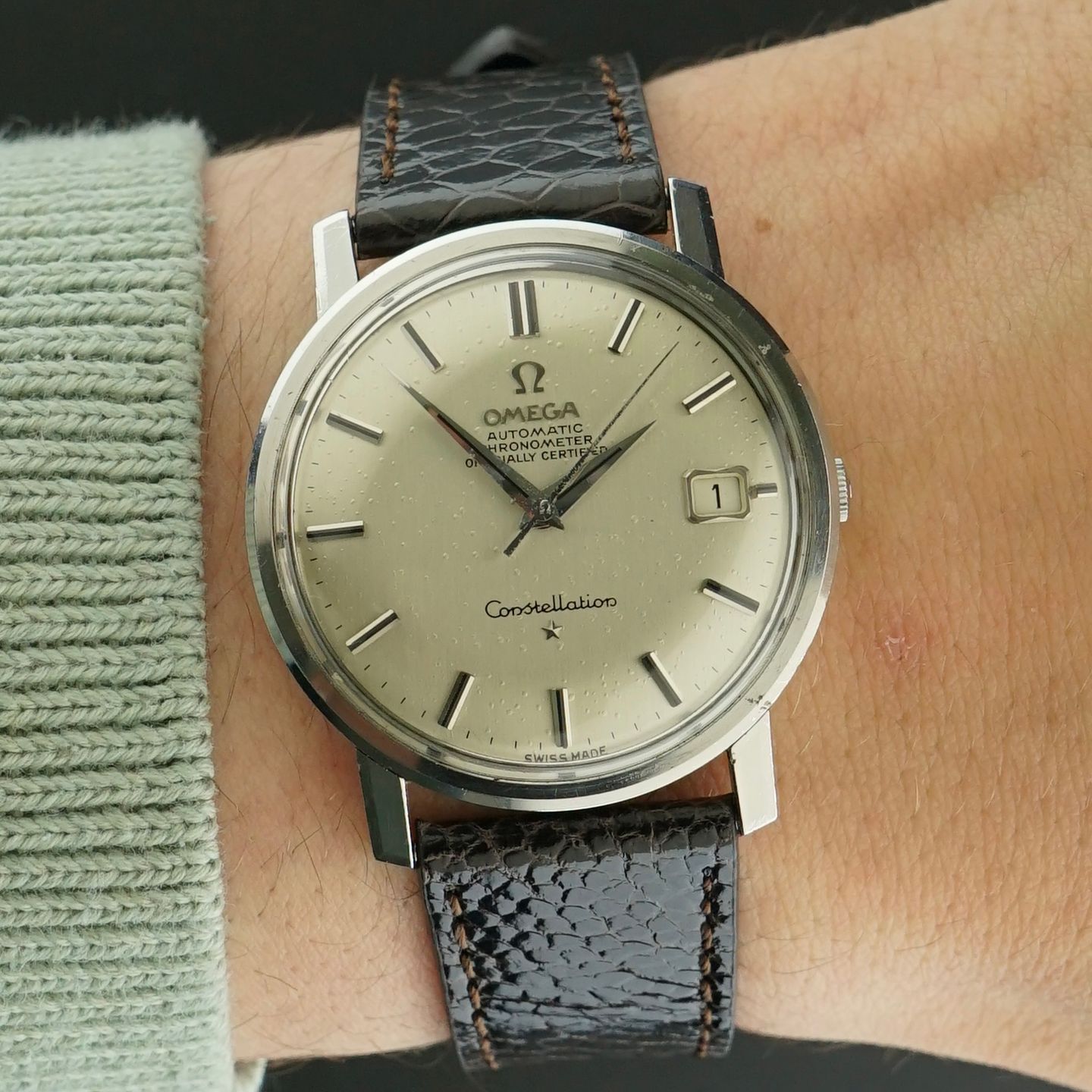 Omega Constellation 168.010 (1966) - White dial 35 mm Steel case (2/8)