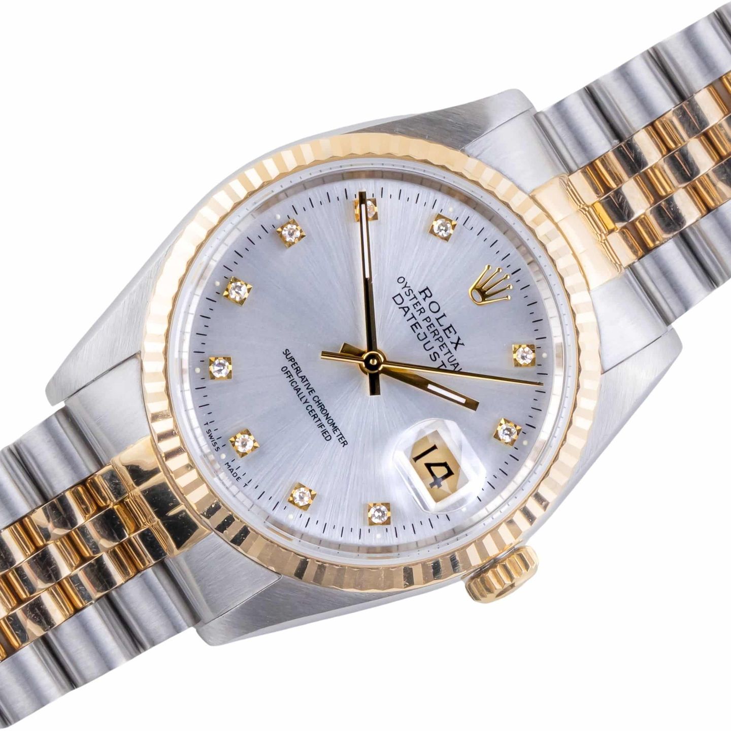 Rolex Datejust 36 16233 (1988) - Silver dial 36 mm Gold/Steel case (1/8)