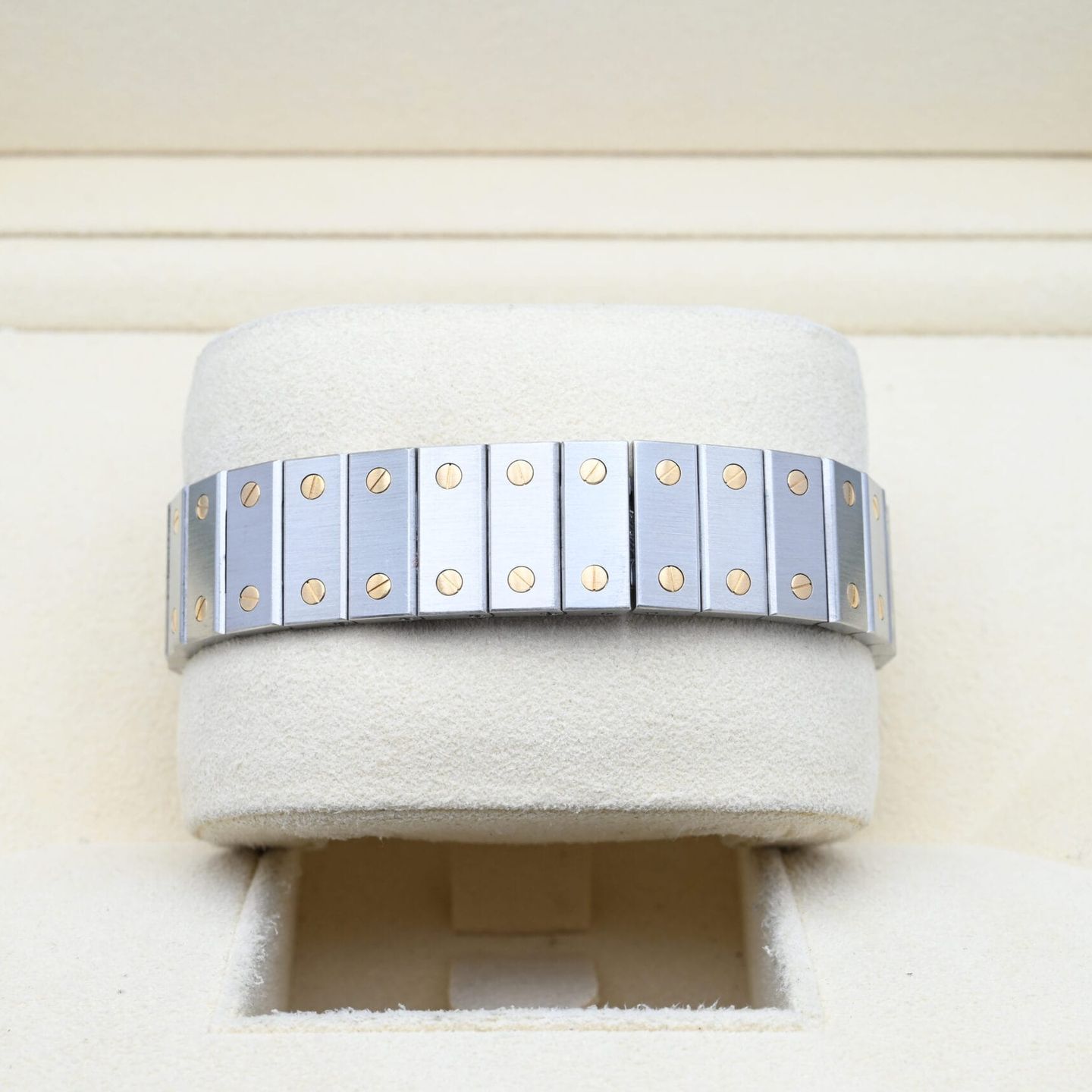 Cartier Santos 2966 (Unknown (random serial)) - White dial 30 mm Gold/Steel case (6/7)