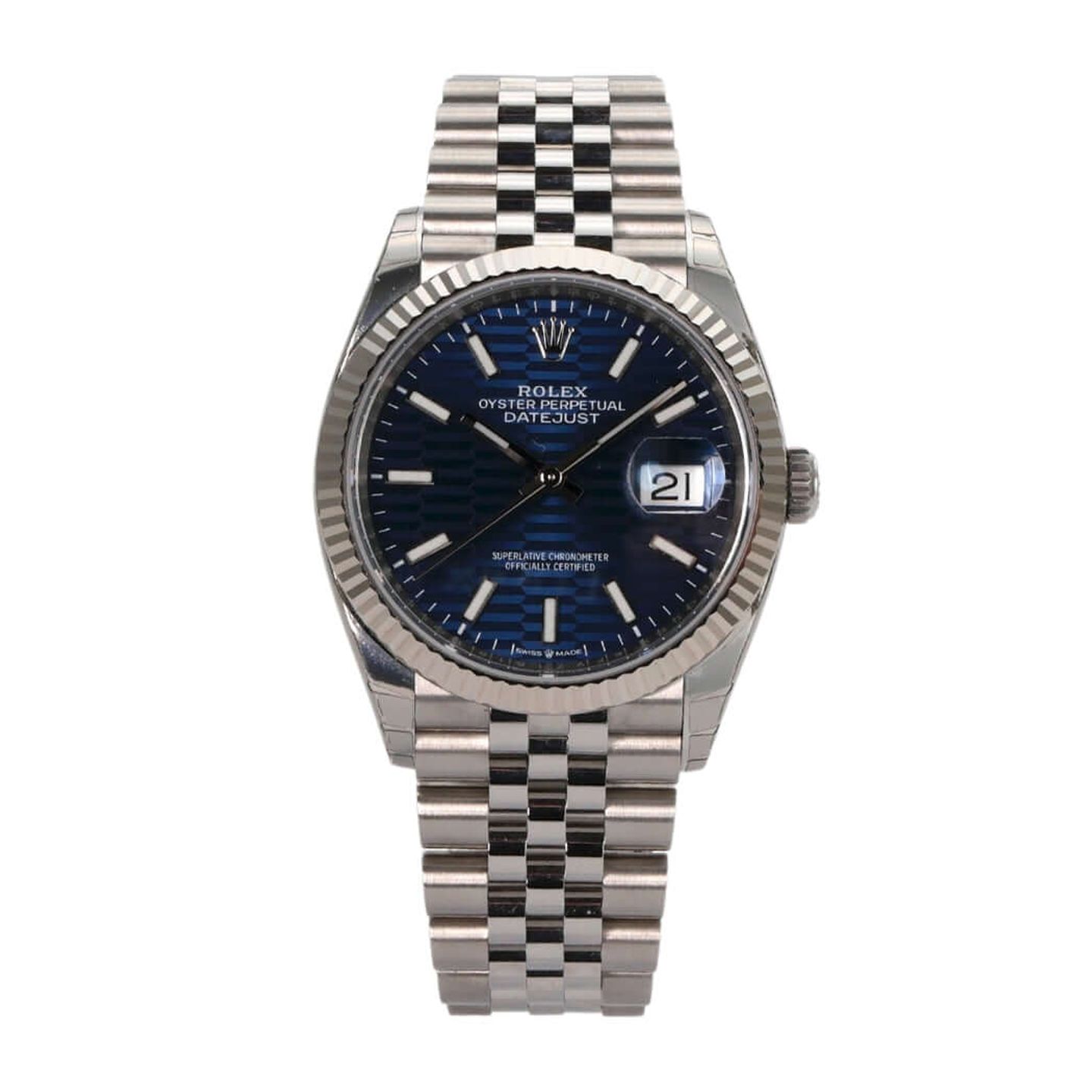 Rolex Datejust 36 126234 (2021) - Blauw wijzerplaat 36mm Staal (2/8)