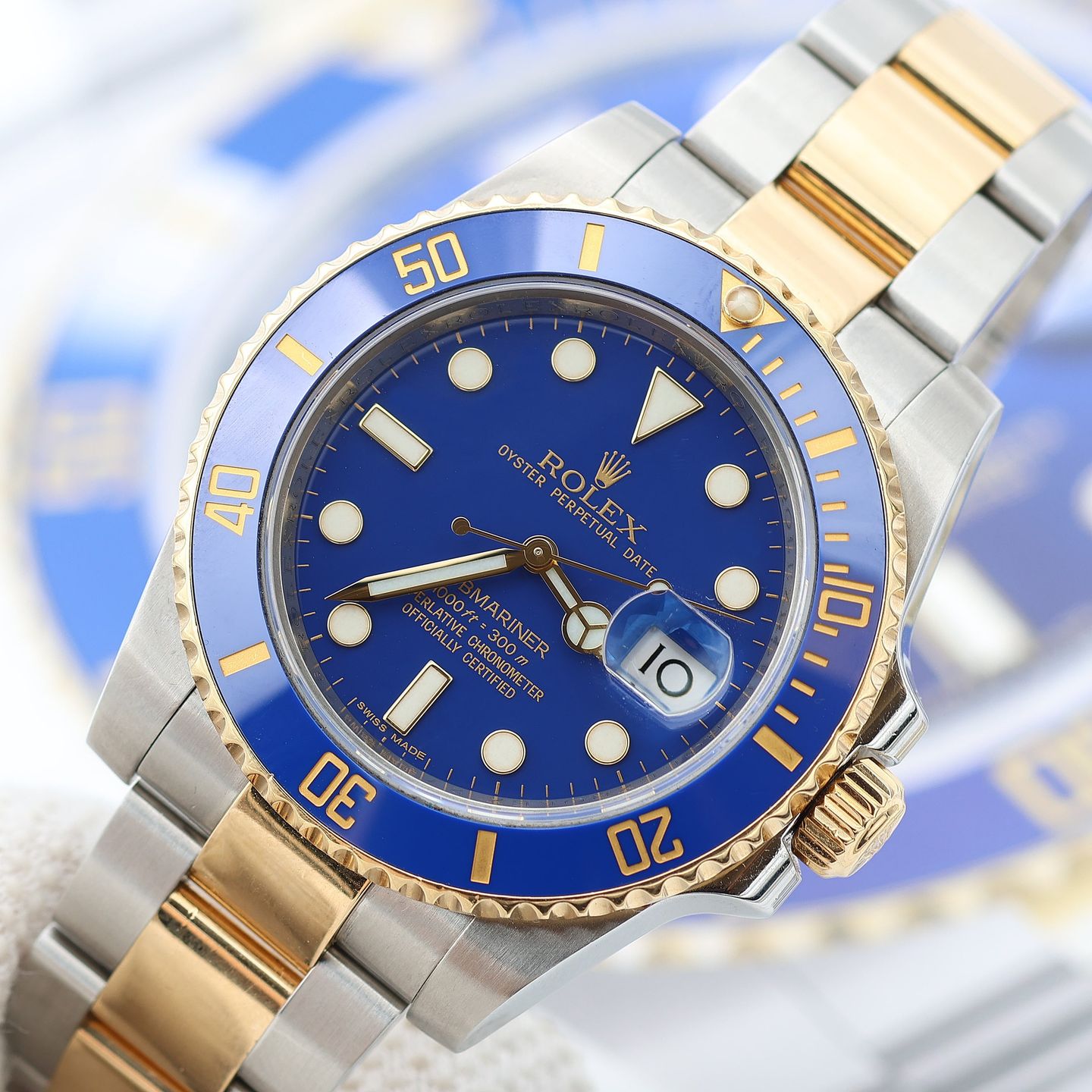 Rolex Submariner Date 116613LB (Onbekend (willekeurig serienummer)) - Blauw wijzerplaat 40mm Goud/Staal (5/8)