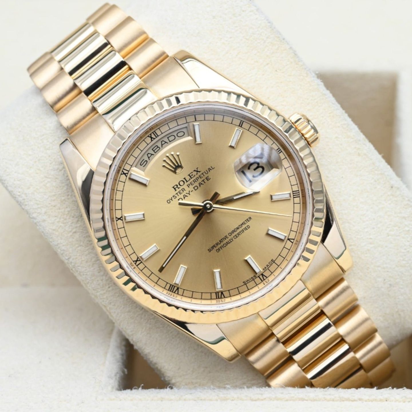Rolex Day-Date 36 118238 (2002) - 36mm Geelgoud (1/8)