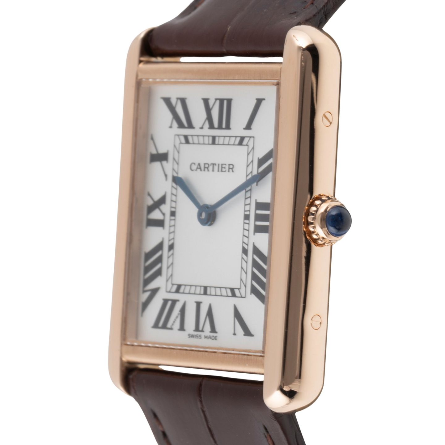 Cartier Tank Solo W5200025 (Onbekend (willekeurig serienummer)) - Zilver wijzerplaat 35mm Roségoud (6/8)