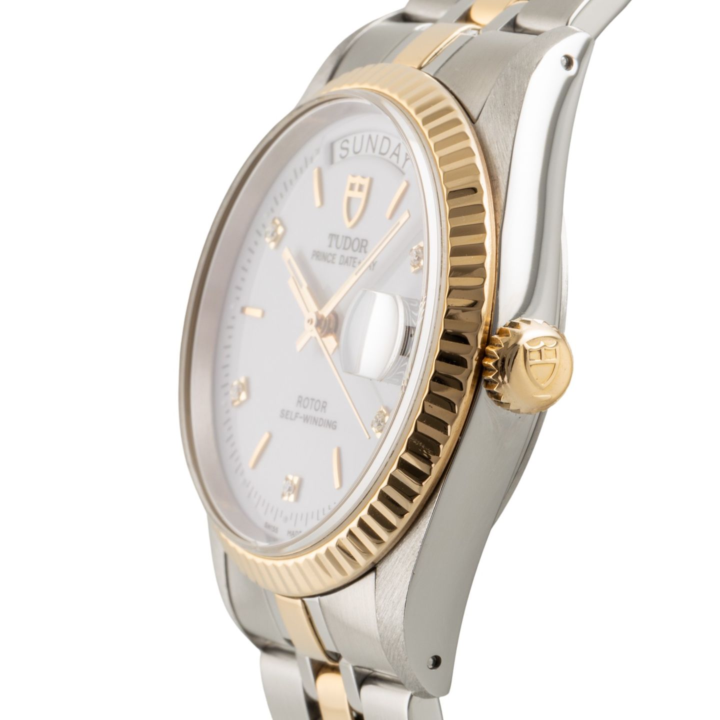 Tudor Prince Date 76213 (Unknown (random serial)) - White dial 36 mm Gold/Steel case (6/8)