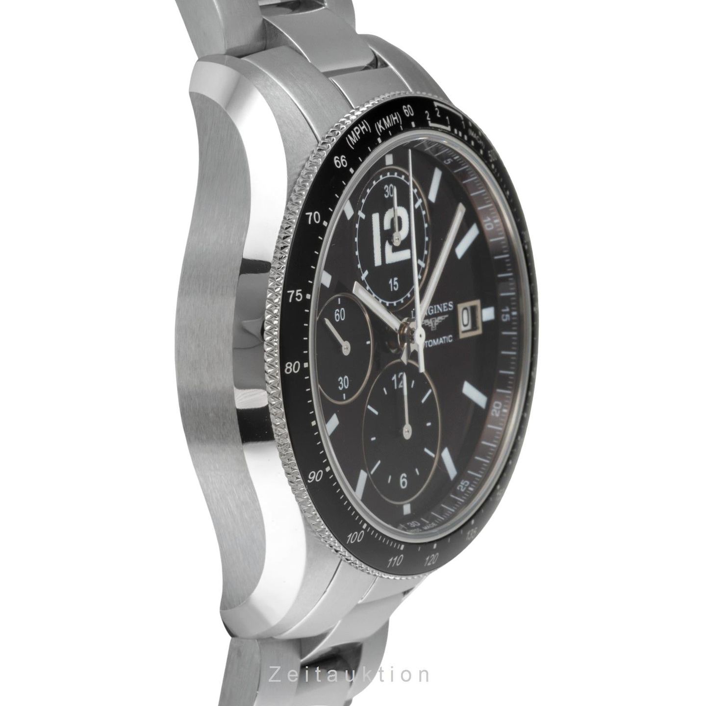 Longines Grande Vitesse L3.636.4.60.0 (Unknown (random serial)) - Black dial 42 mm Steel case (6/8)
