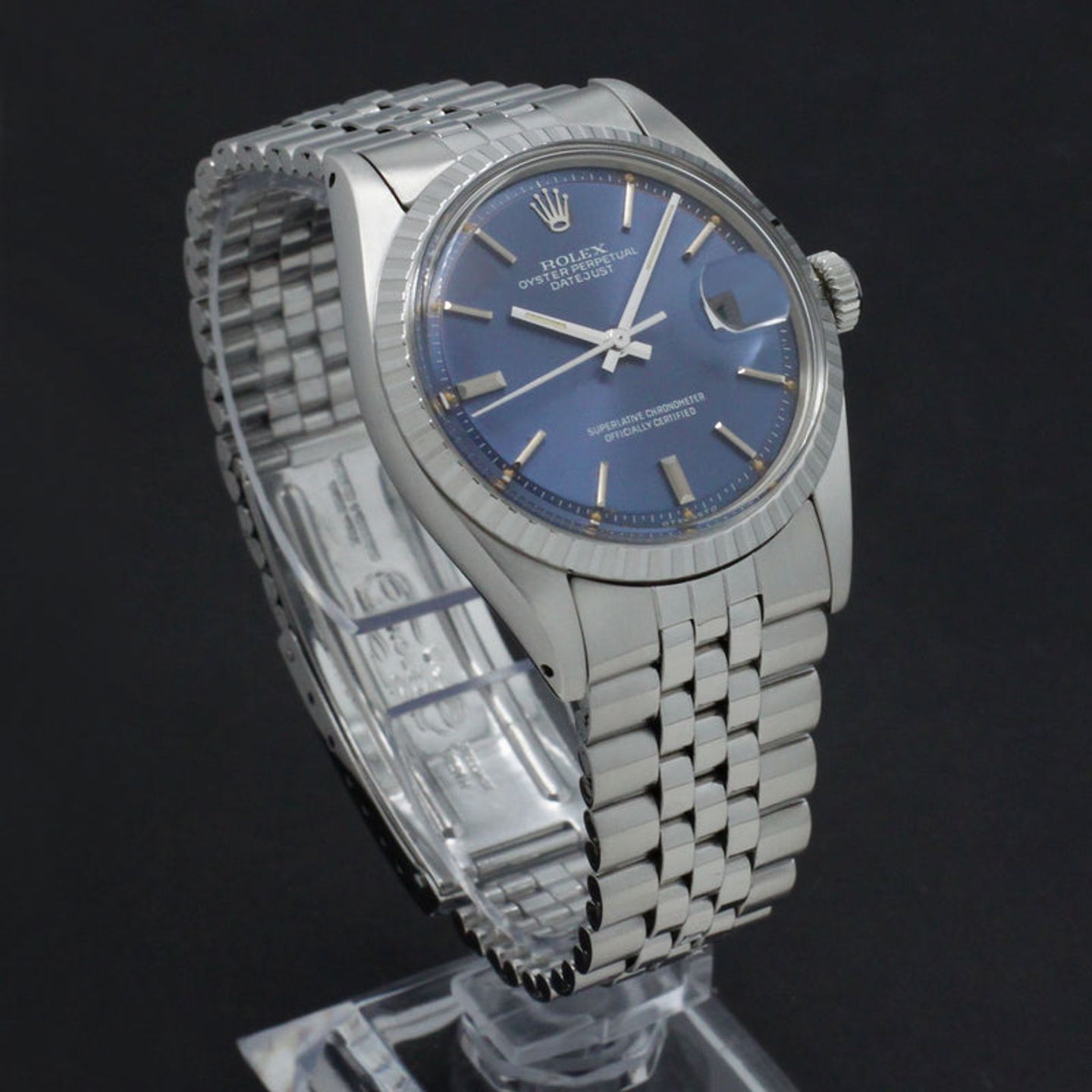 Rolex Datejust 1603 (1973) - Blauw wijzerplaat 36mm Staal (4/7)