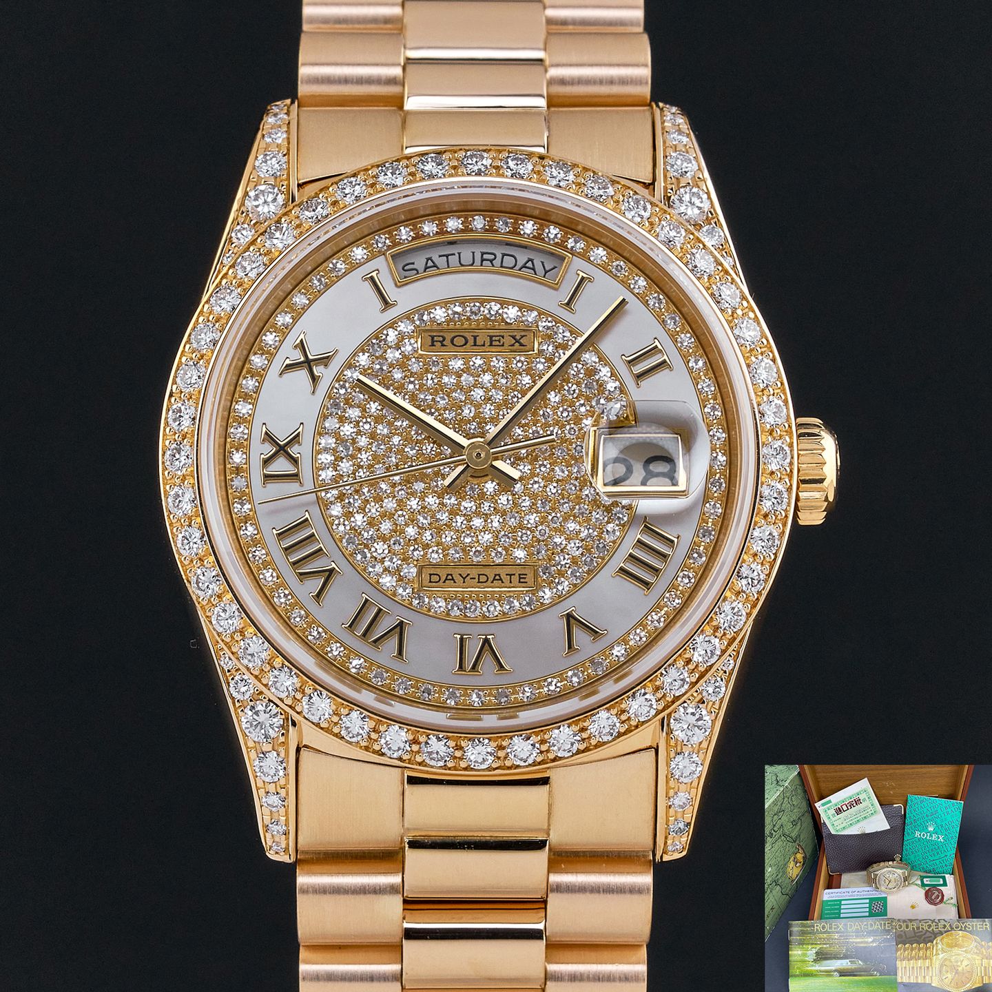 Rolex Day-Date 36 18388 (1995) - 36 mm Yellow Gold case (1/8)