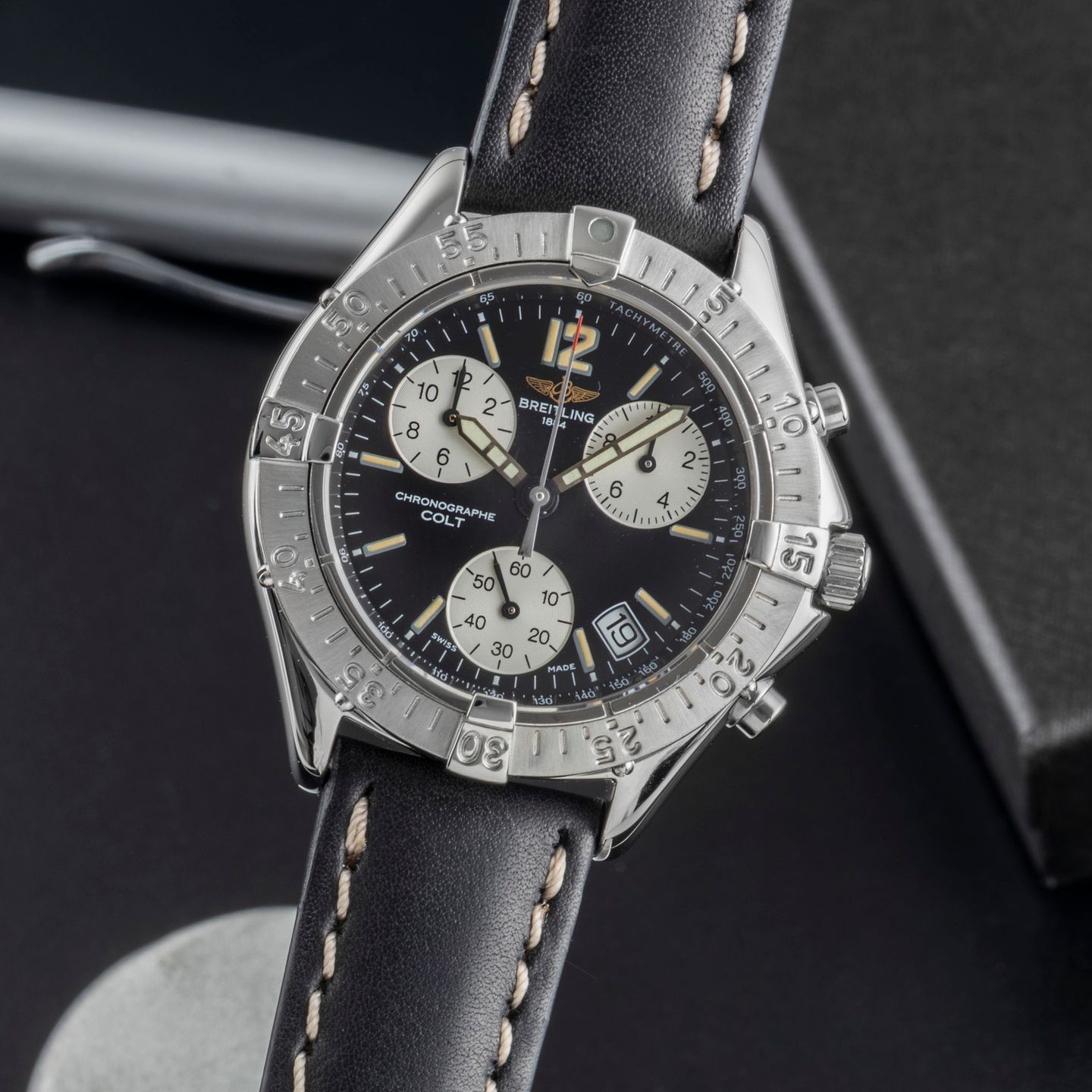Breitling Colt Chronograph A53035 (1995) - 38 mm Steel case (3/8)