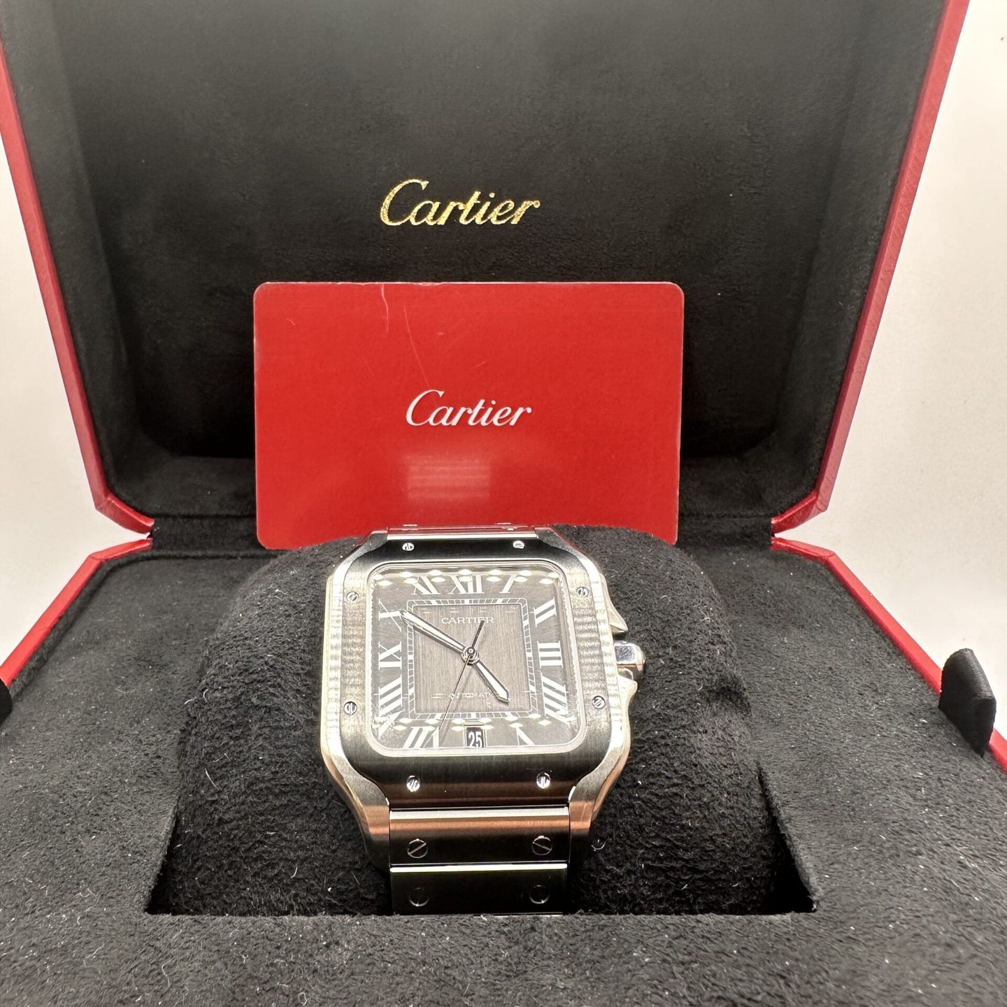 Cartier Santos WSSA0037 (2023) - Grijs wijzerplaat 40mm Staal (2/5)