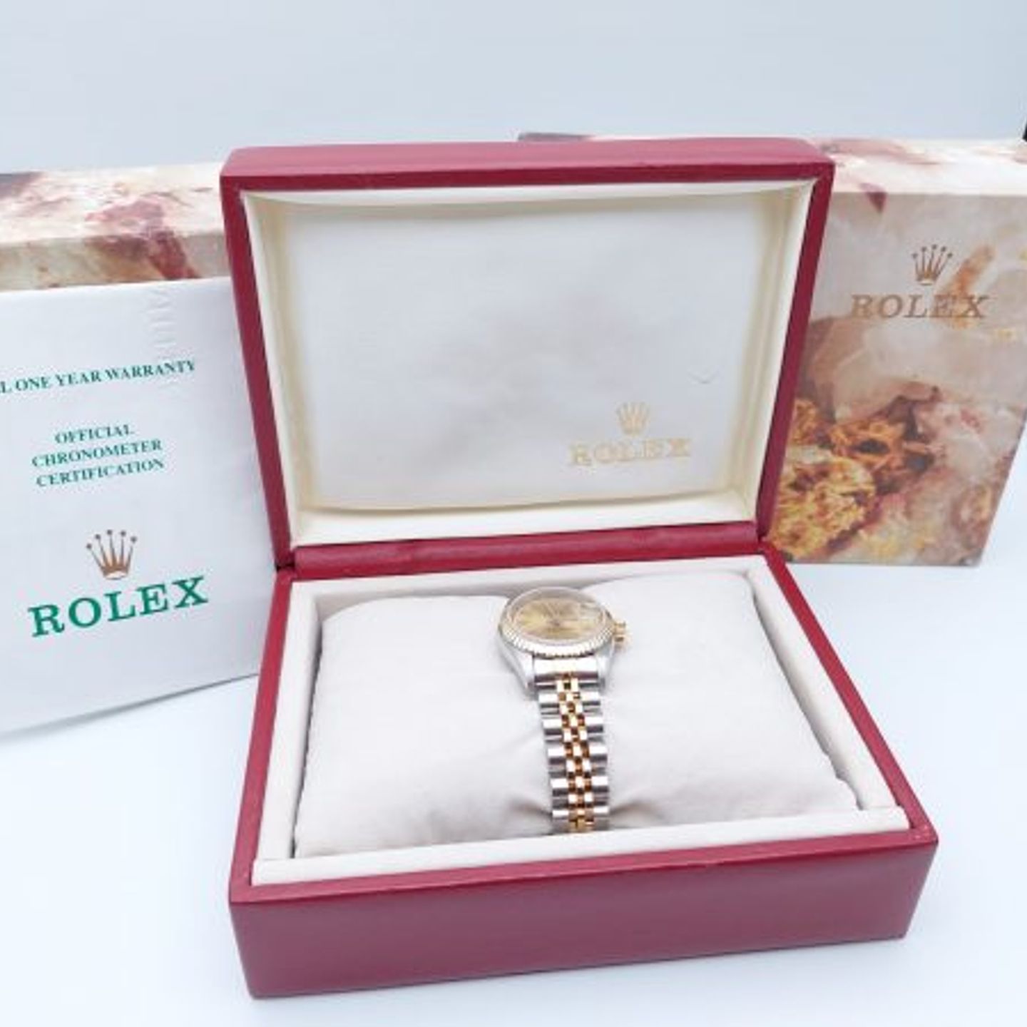 Rolex Lady-Datejust 69173 (1998) - Champagne dial 26 mm Gold/Steel case (2/8)