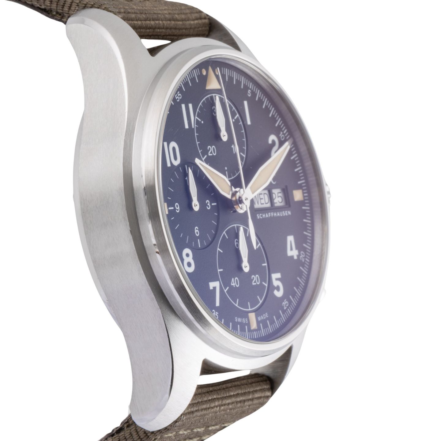 IWC Pilot Spitfire Chronograph IW387901 (2019) - Zwart wijzerplaat 41mm Staal (7/8)