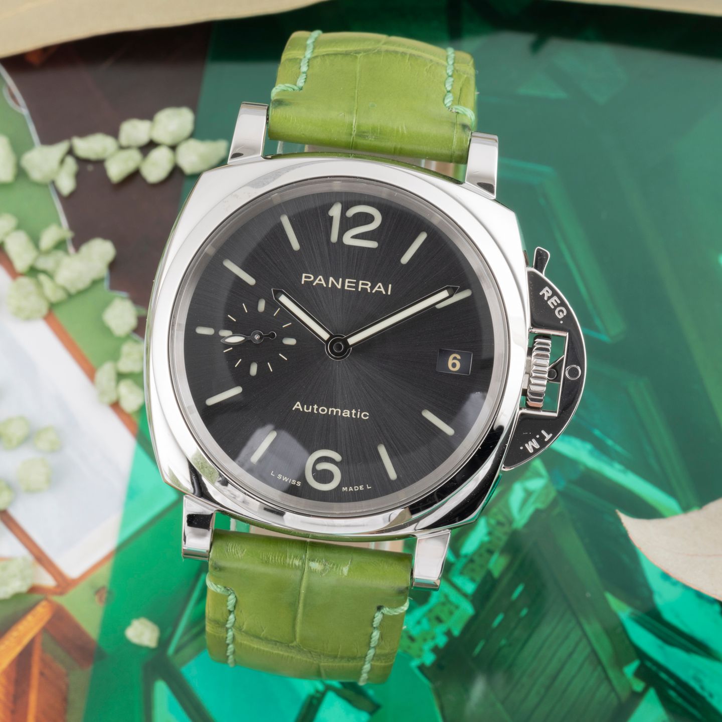 Panerai Luminor Due PAM00755 (2020) - Grijs wijzerplaat 38mm Staal (1/8)