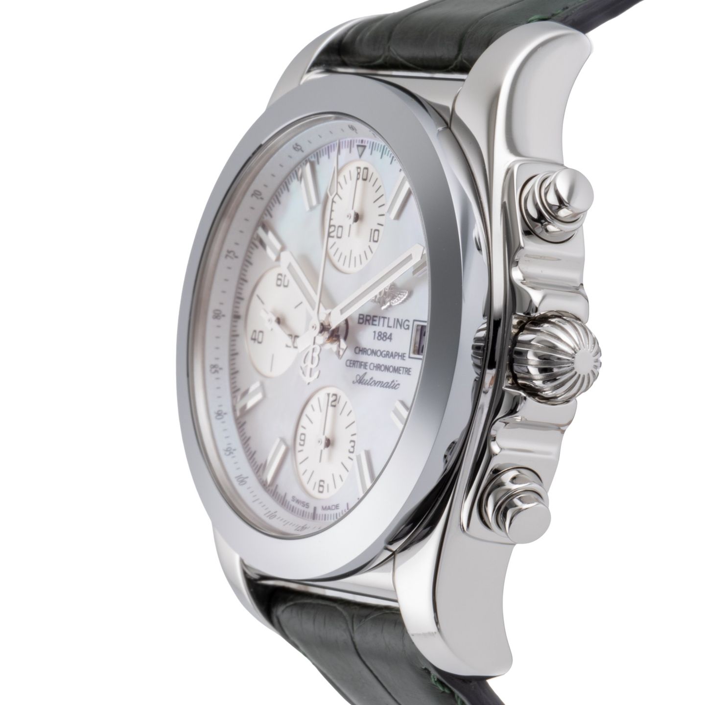 Breitling Chronomat 38 W1331012/A774/385A (Unknown (random serial)) - White dial 38 mm Steel case (6/8)