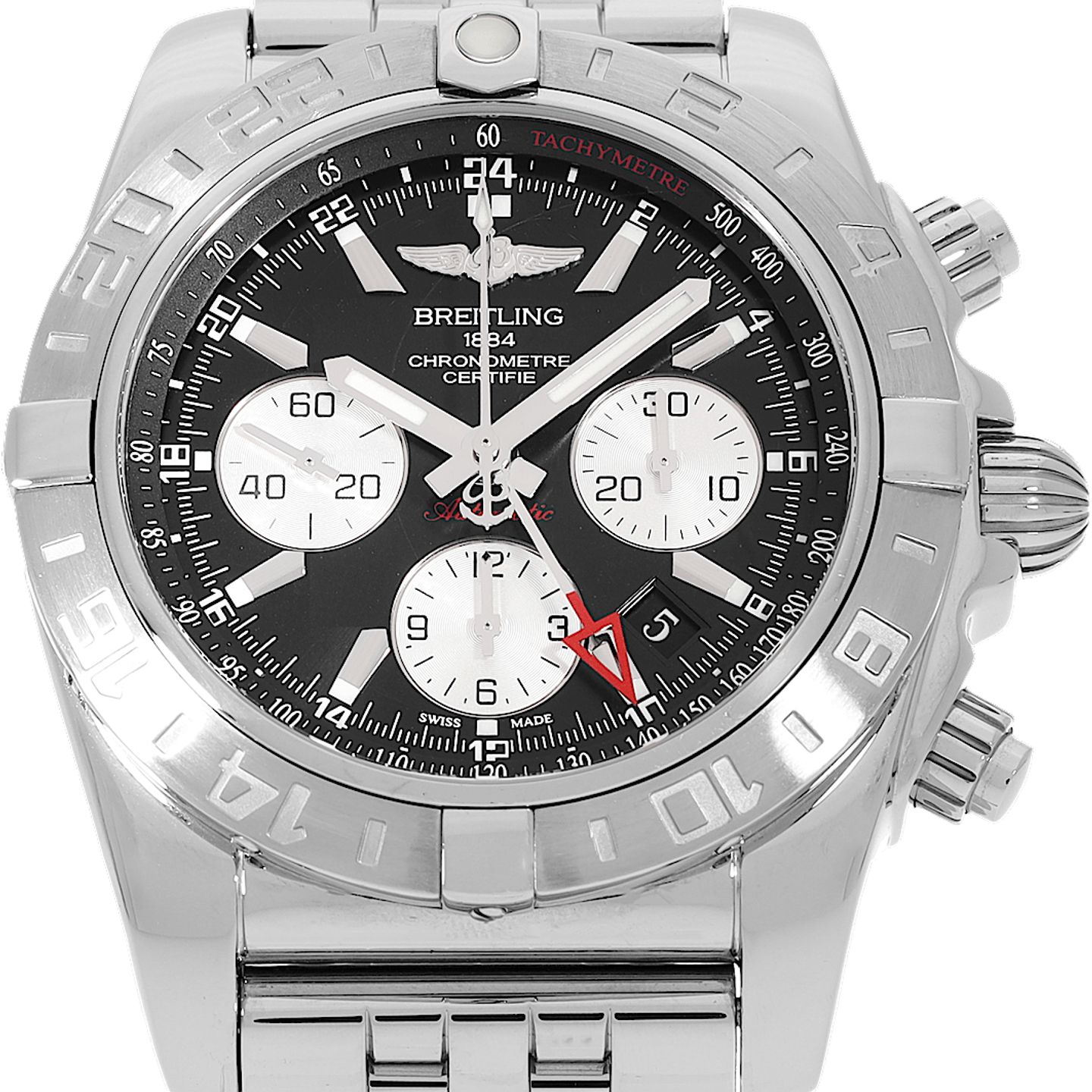 Breitling Chronomat 44 GMT AB0420 (2016) - Black dial 44 mm Steel case (1/5)