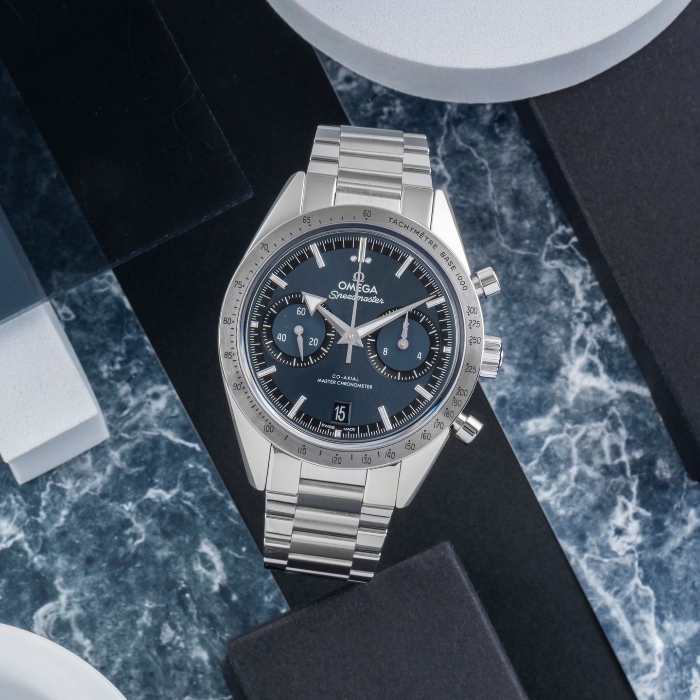 Omega Speedmaster '57 332.10.41.51.03.001 (Unknown (random serial)) - Blue dial 41 mm Steel case (1/8)