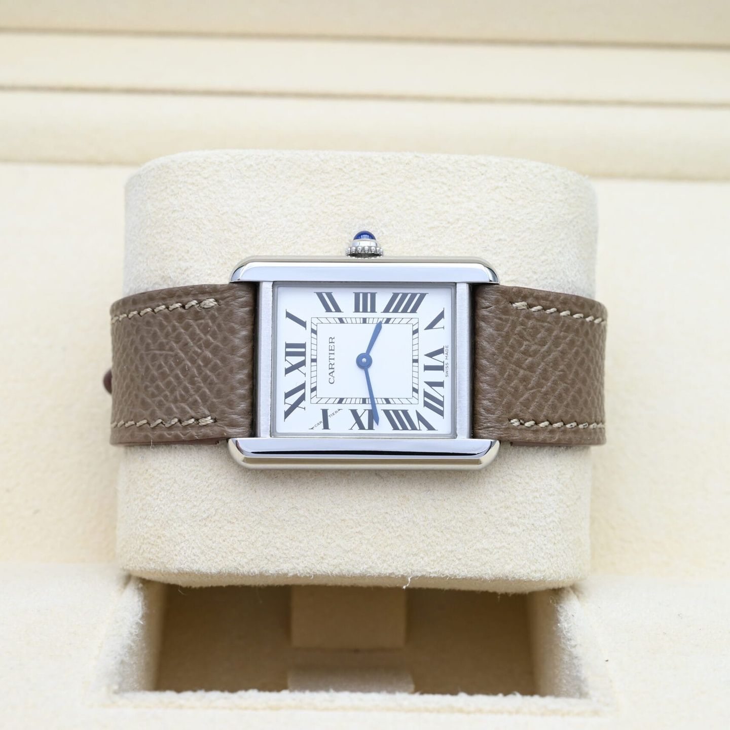 Cartier Tank Solo W5200005 (2014) - White dial 24 mm Steel case (5/8)
