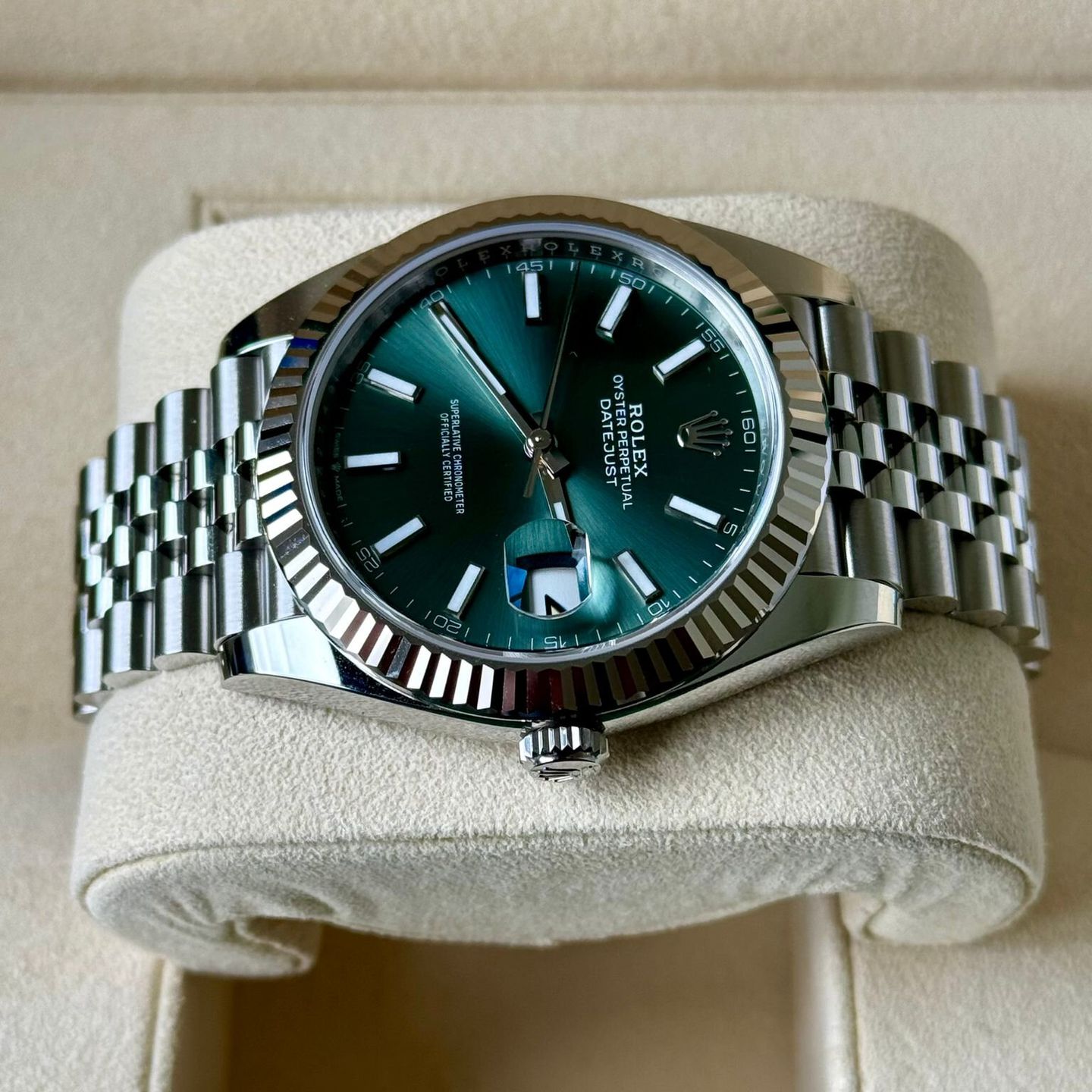 Rolex Datejust 41 126334 (2024) - Groen wijzerplaat 41mm Staal (4/6)