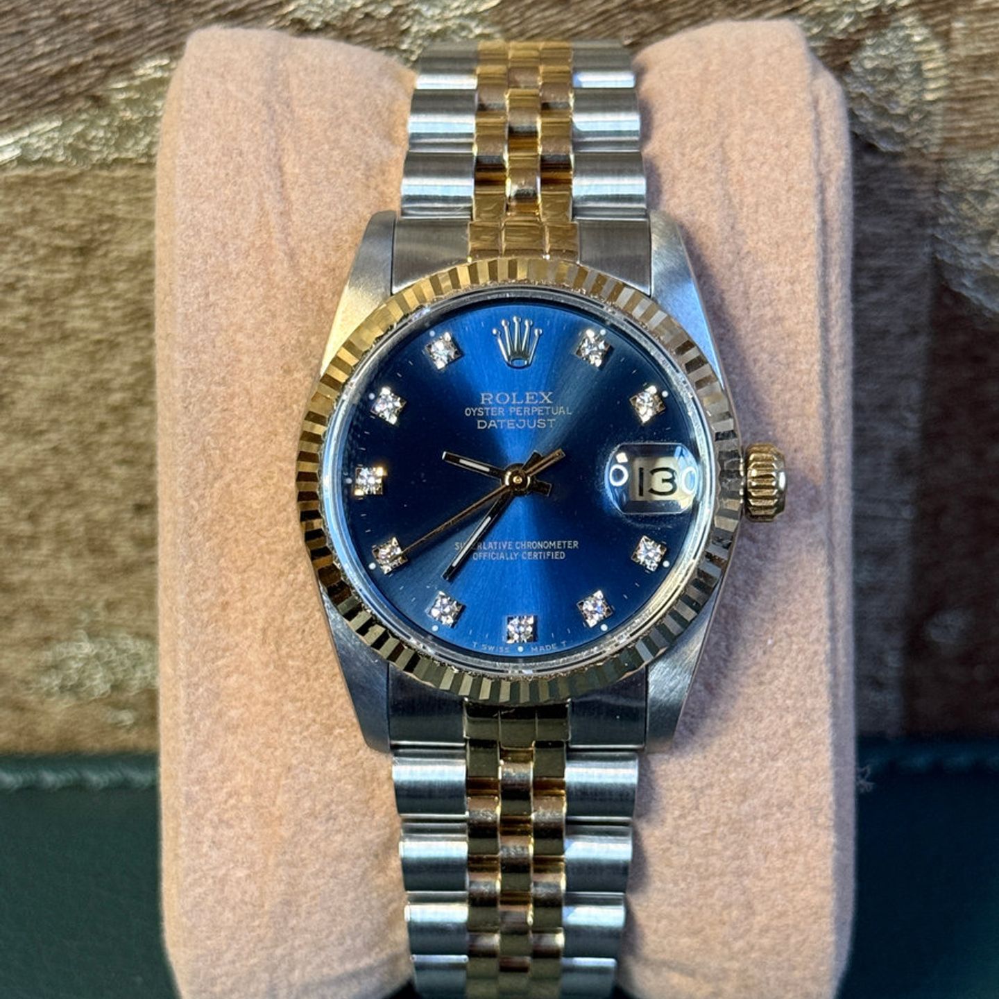 Rolex Datejust 31 68273 (1991) - Blue dial 31 mm Gold/Steel case (4/8)