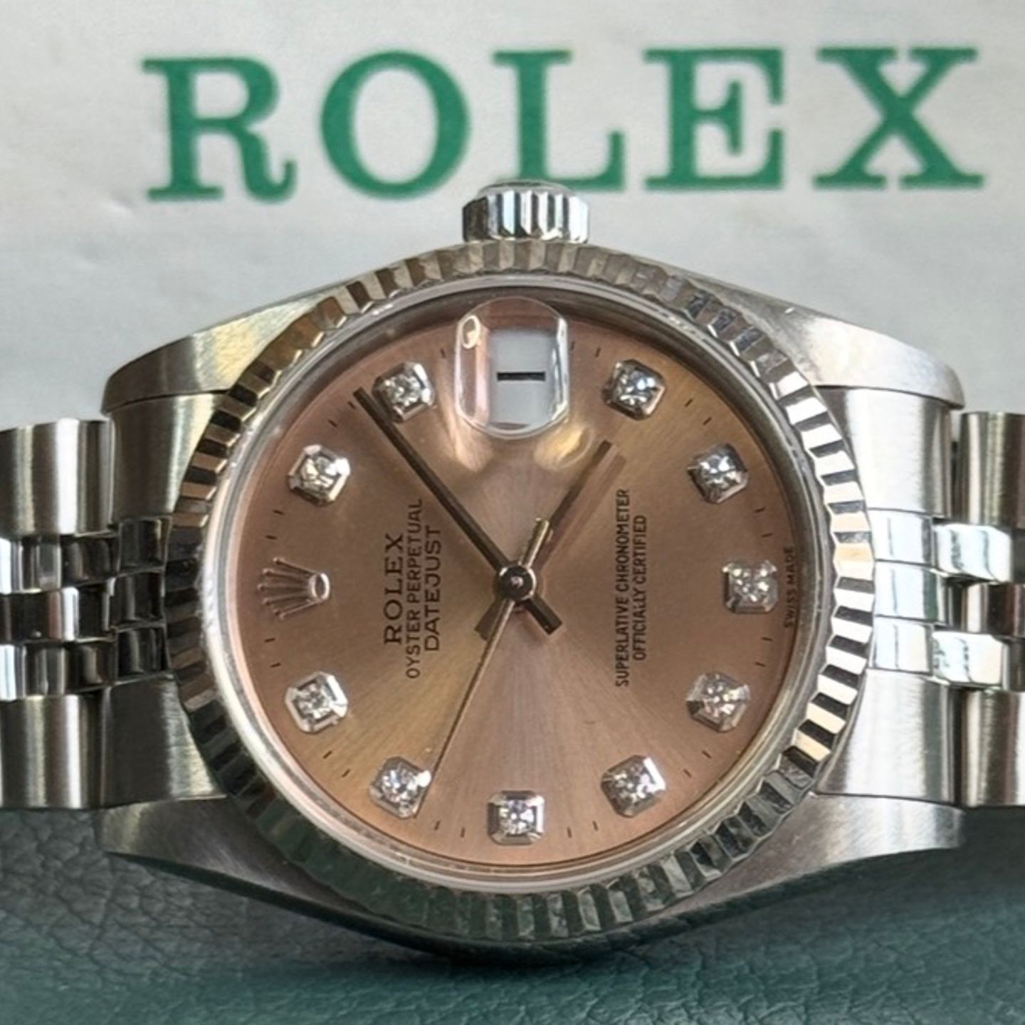 Rolex Datejust 31 78274 (2000) - Pink dial 31 mm Steel case (3/8)