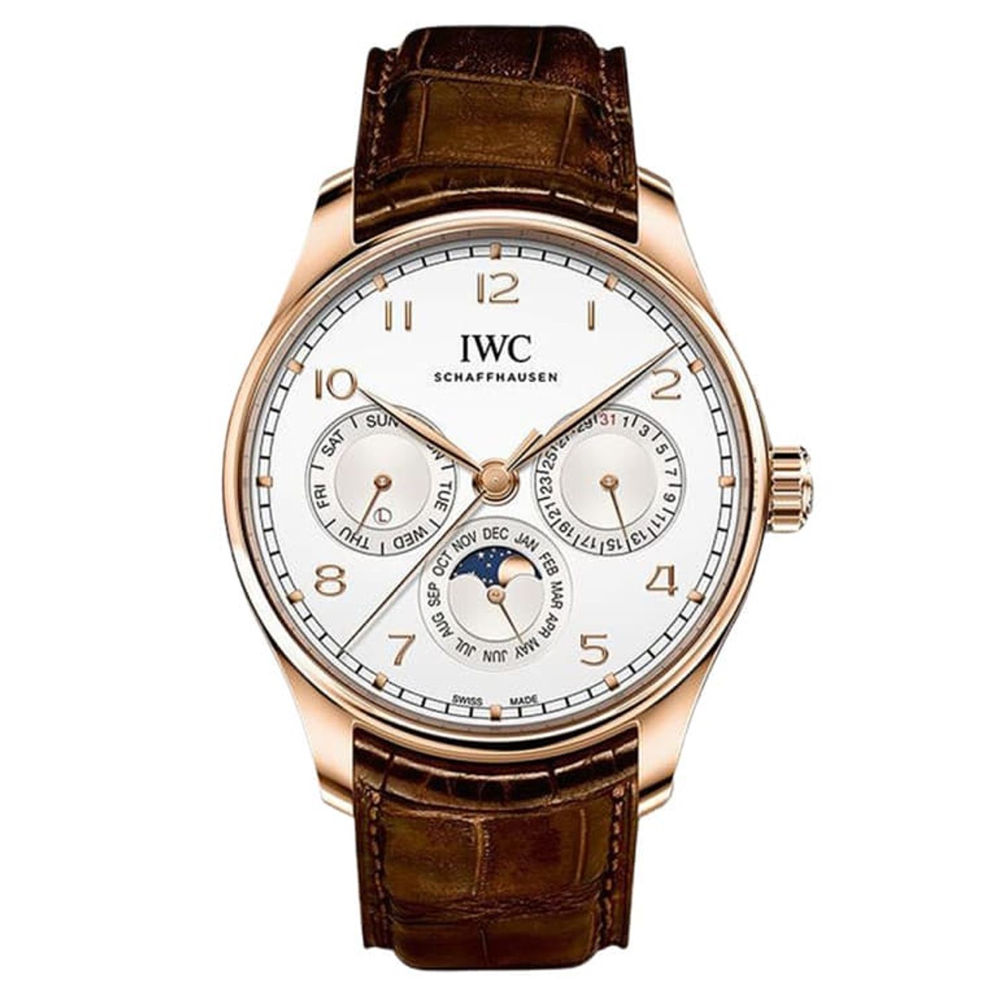 IWC Portuguese Perpetual Calendar IW344202 (2024) - Zilver wijzerplaat 42mm Roségoud (1/1)