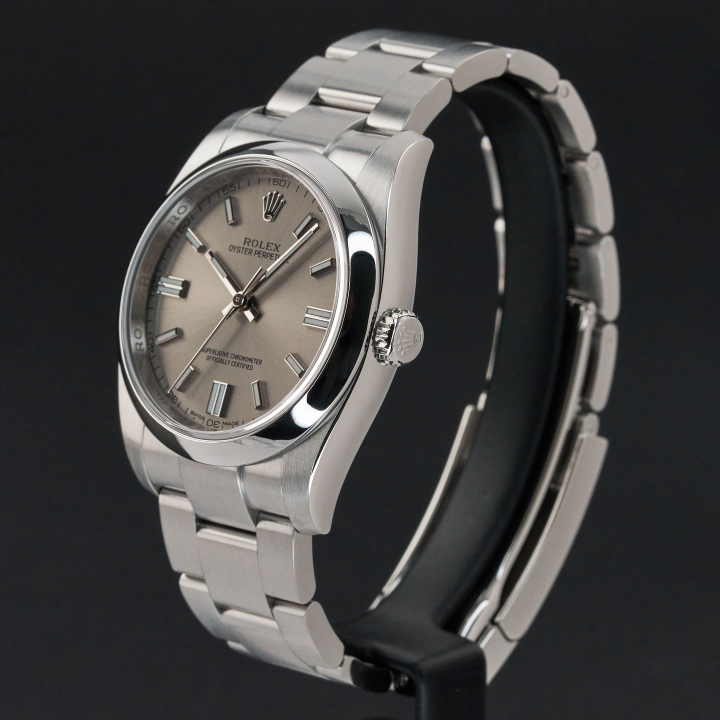 Rolex Oyster Perpetual 36 116000 (2017) - Grey dial 36 mm Steel case (4/8)
