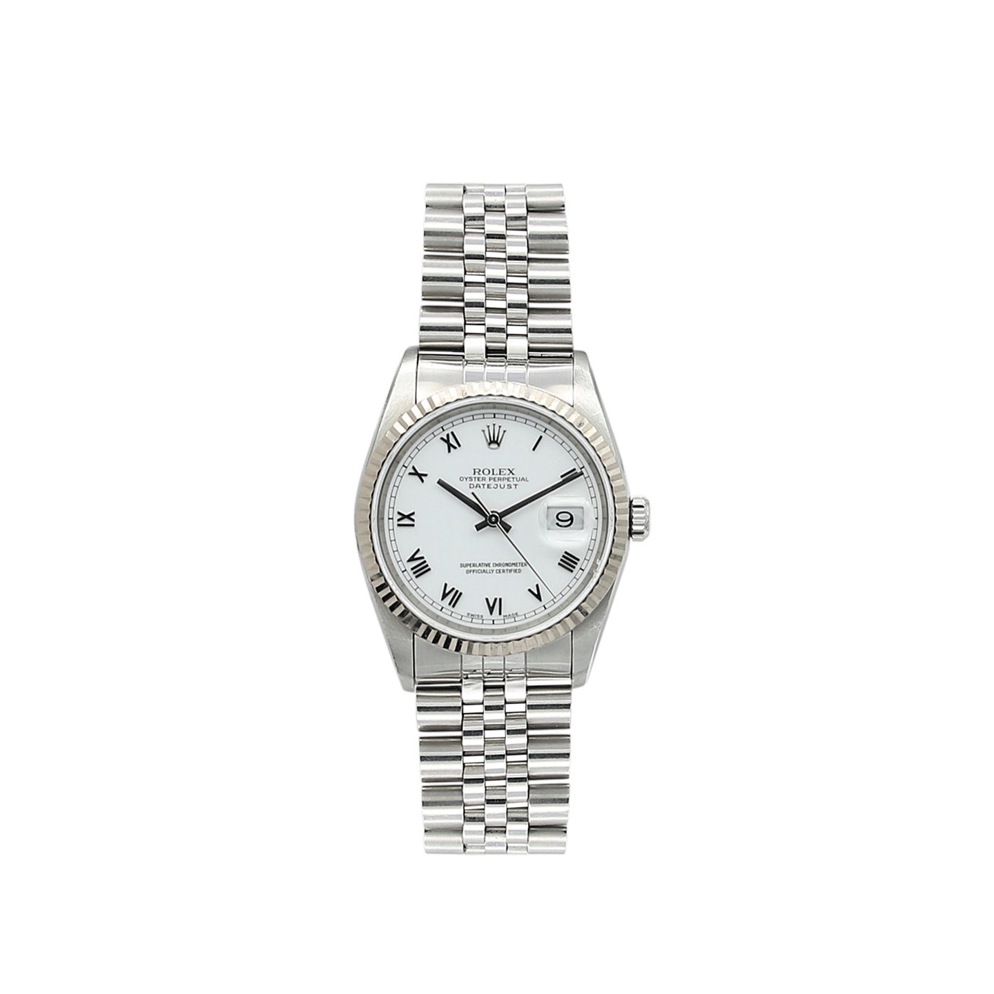 Rolex Datejust 36 16234 (Onbekend (willekeurig serienummer)) - Wit wijzerplaat 36mm Staal (1/6)