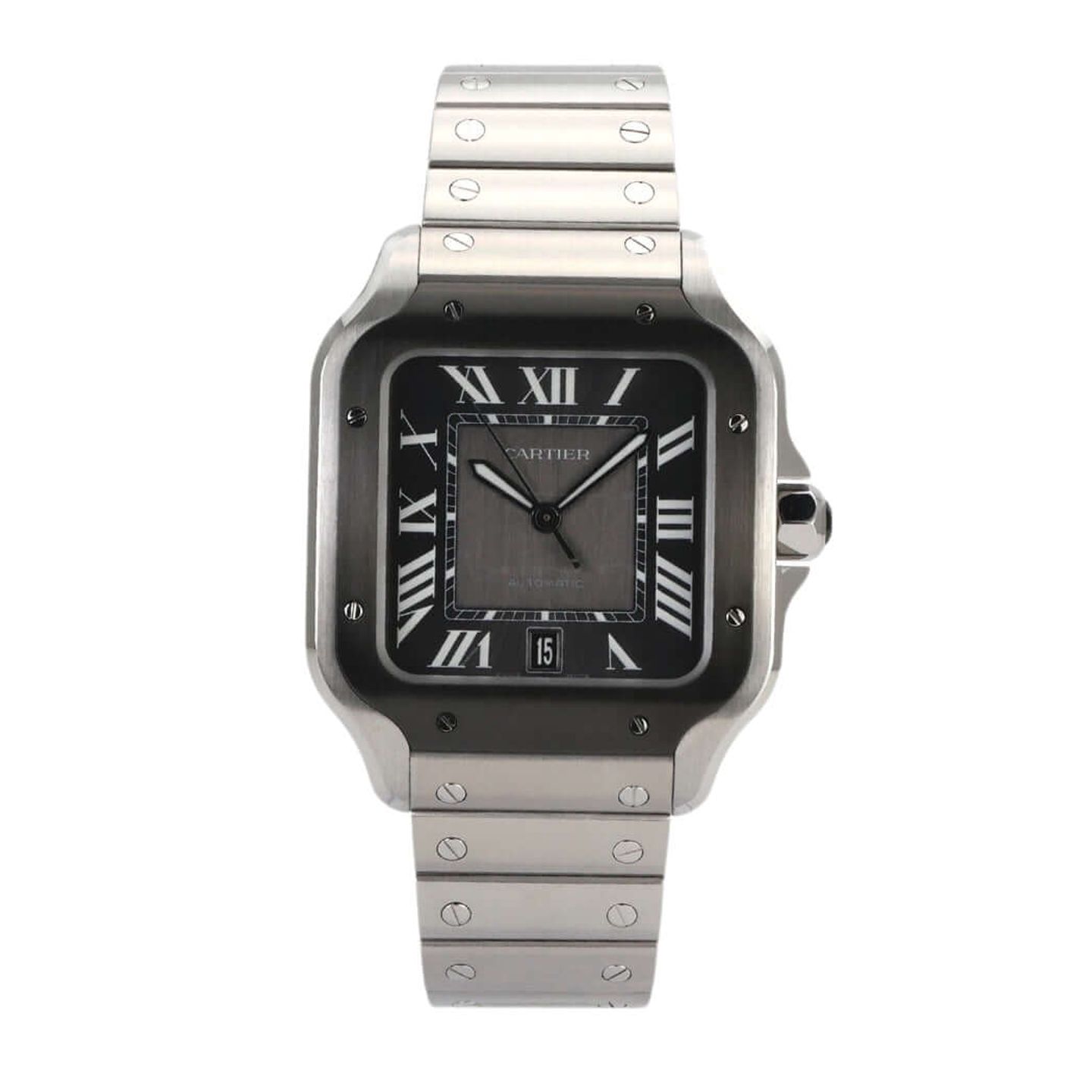 Cartier Santos WSSA0037 (2021) - Grey dial 40 mm Steel case (2/8)