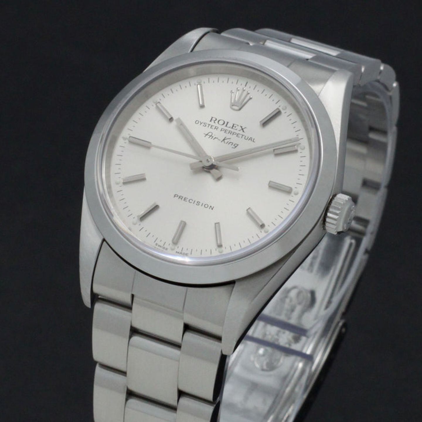 Rolex Air-King 14000 (1999) - Zilver wijzerplaat 34mm Staal (6/7)