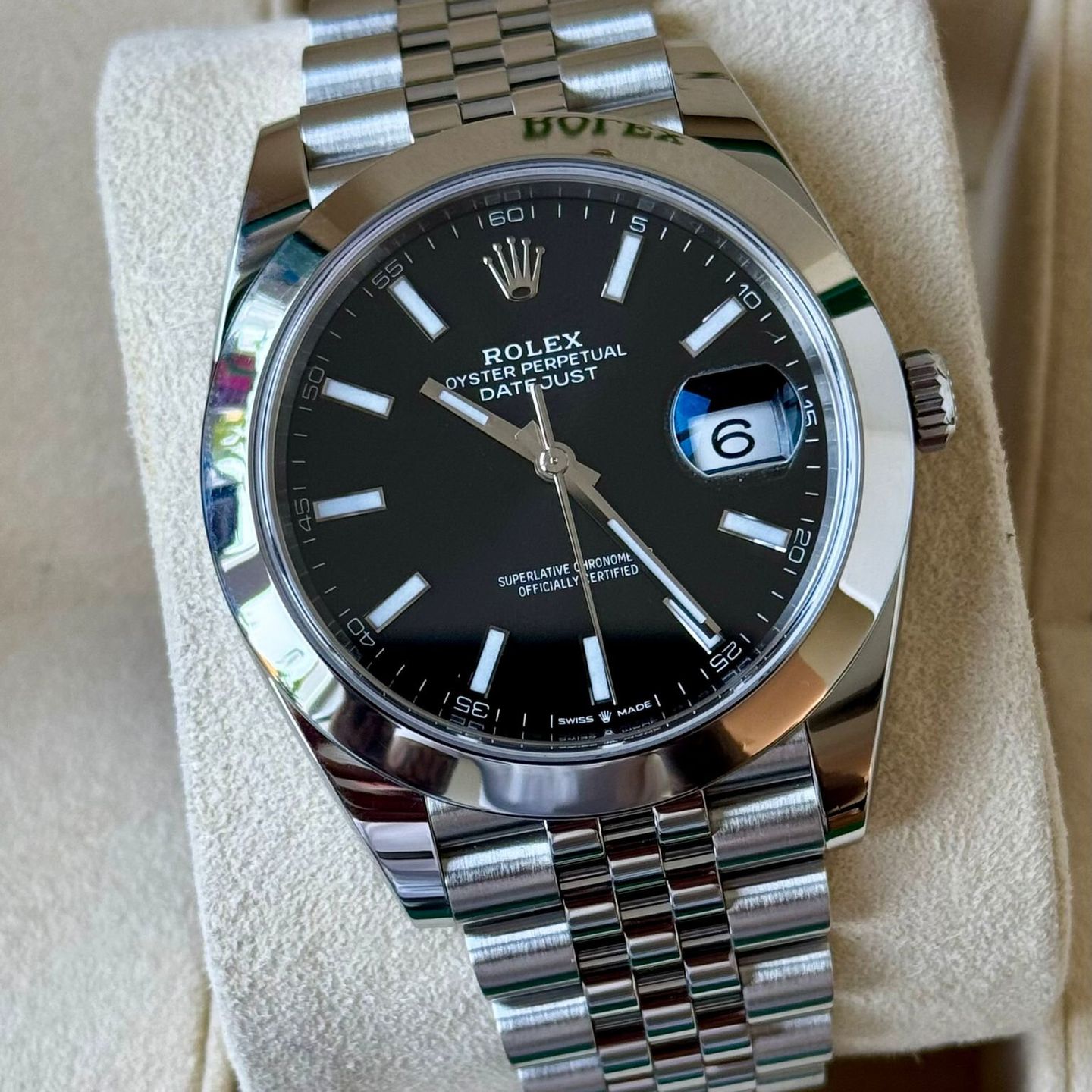 Rolex Datejust 41 126300 (2020) - Zwart wijzerplaat 41mm Staal (1/7)