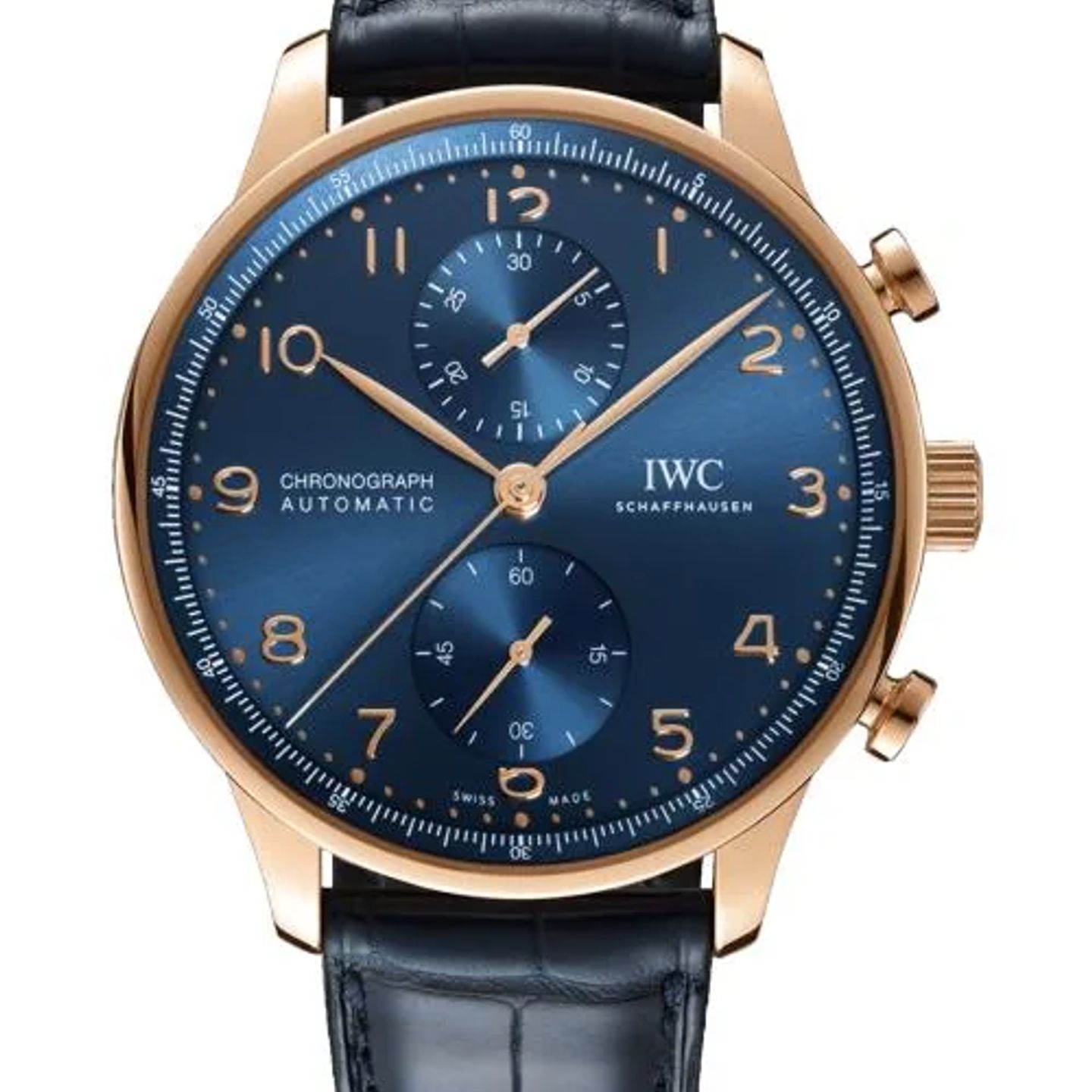 IWC Portuguese Chronograph IW371614 (2026) - Blue dial 41 mm Red Gold case (1/1)