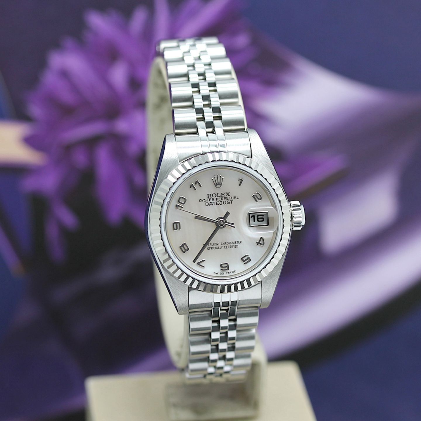 Rolex Lady-Datejust 79174 (2002) - Pearl dial 26 mm Steel case (6/8)