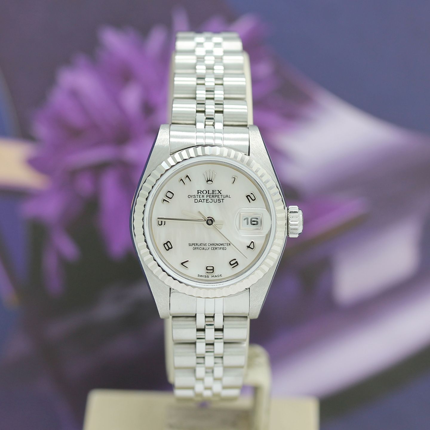 Rolex Lady-Datejust 79174 (2002) - Pearl dial 26 mm Steel case (3/8)