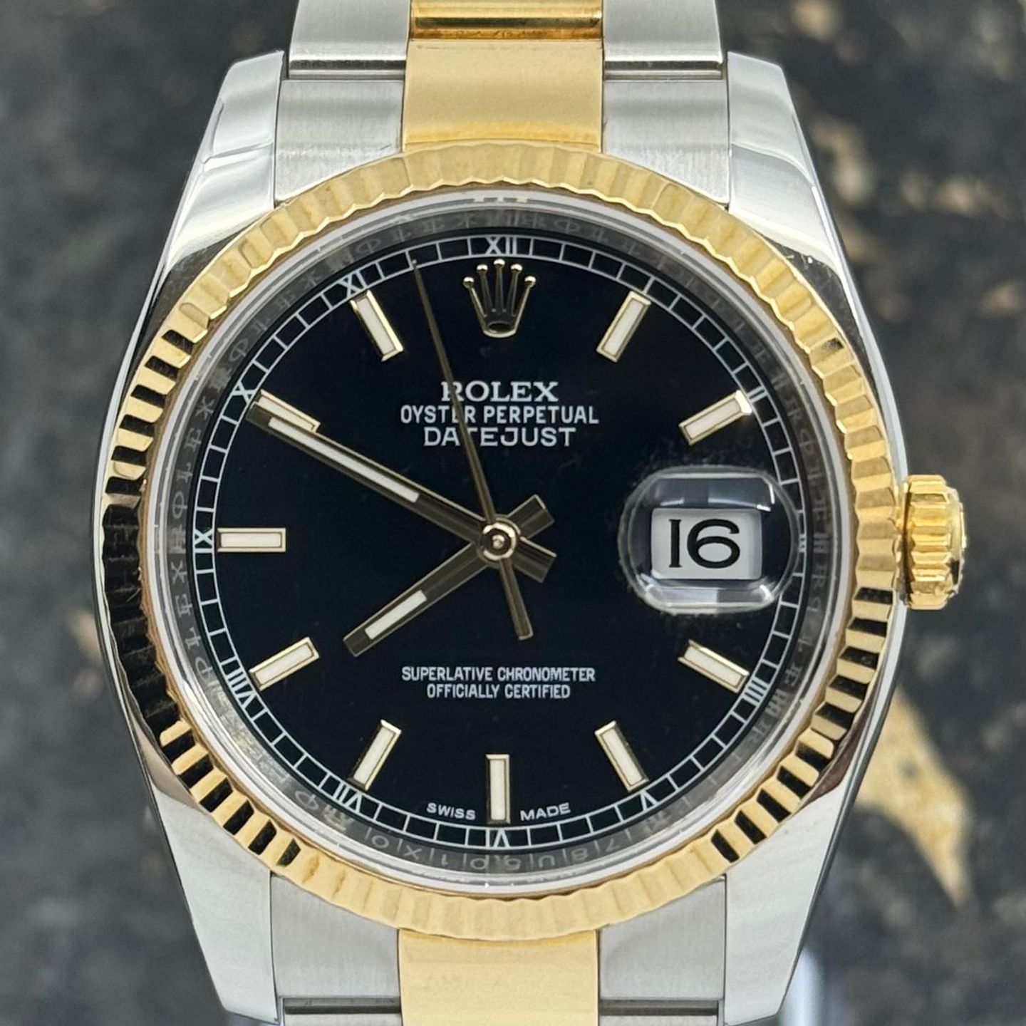 Rolex Datejust 36 116233 (2017) - Zwart wijzerplaat 36mm Goud/Staal (4/8)