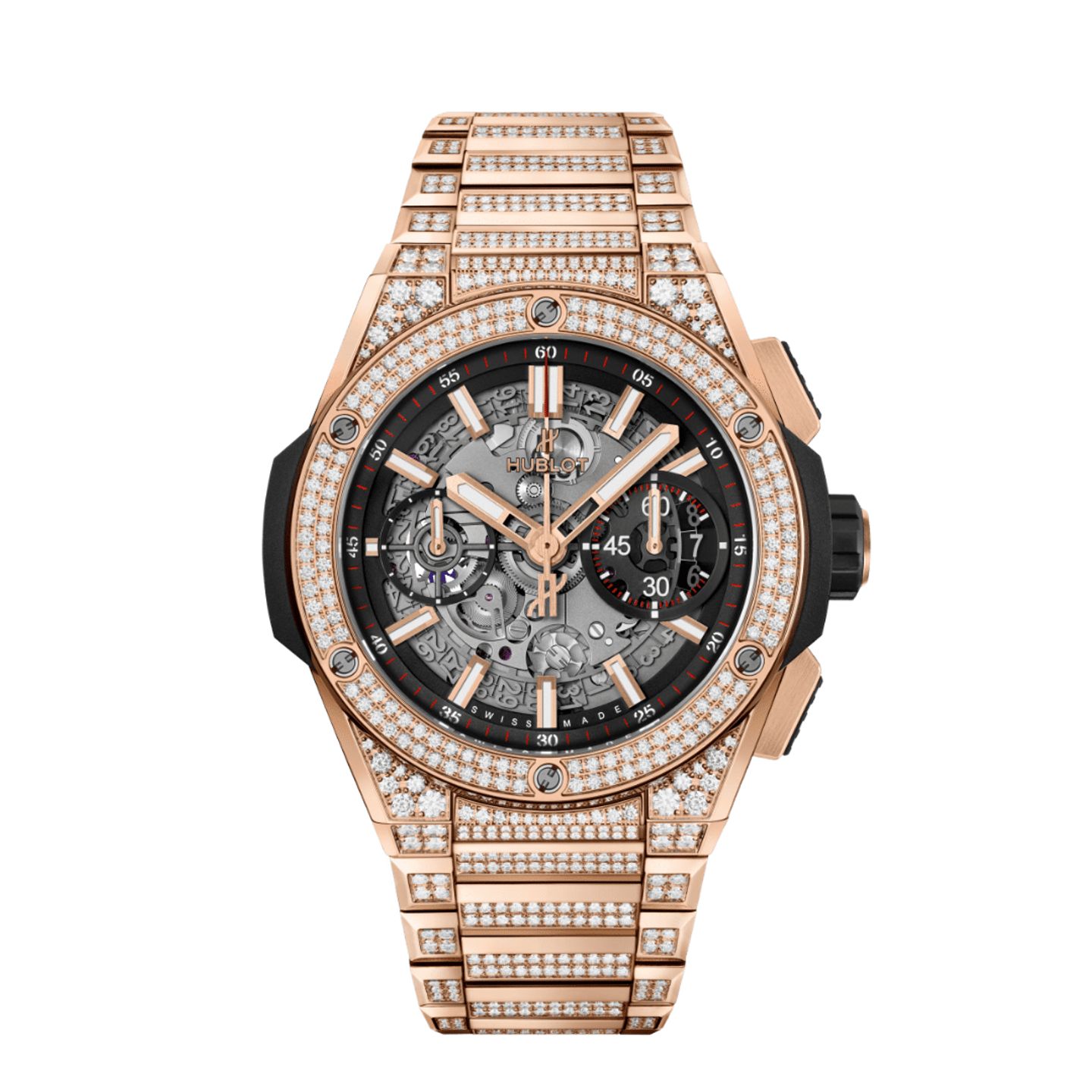 Hublot Big Bang 451.OX.1180.OX.3704 (2021) - Transparent dial 42 mm Rose Gold case (1/3)