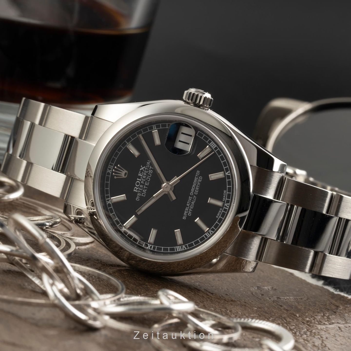 Rolex Datejust 31 178240 (Onbekend (willekeurig serienummer)) - Zwart wijzerplaat 31mm Staal (2/8)