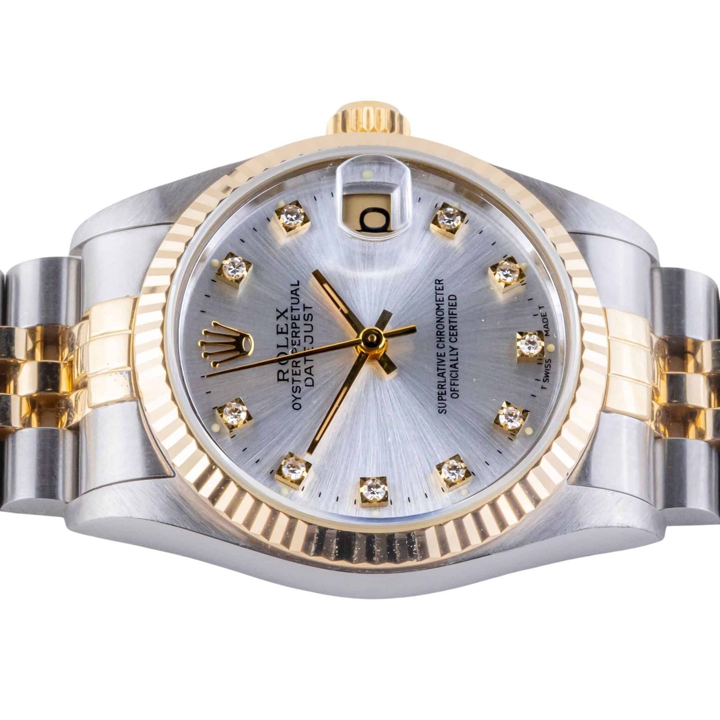 Rolex Datejust 31 68273 (1991) - Silver dial 31 mm Gold/Steel case (5/8)