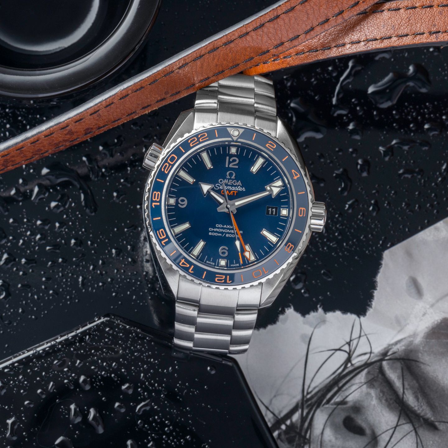 Omega Seamaster Planet Ocean 232.30.44.22.03.001 (Onbekend (willekeurig serienummer)) - Blauw wijzerplaat 44mm Staal (1/8)