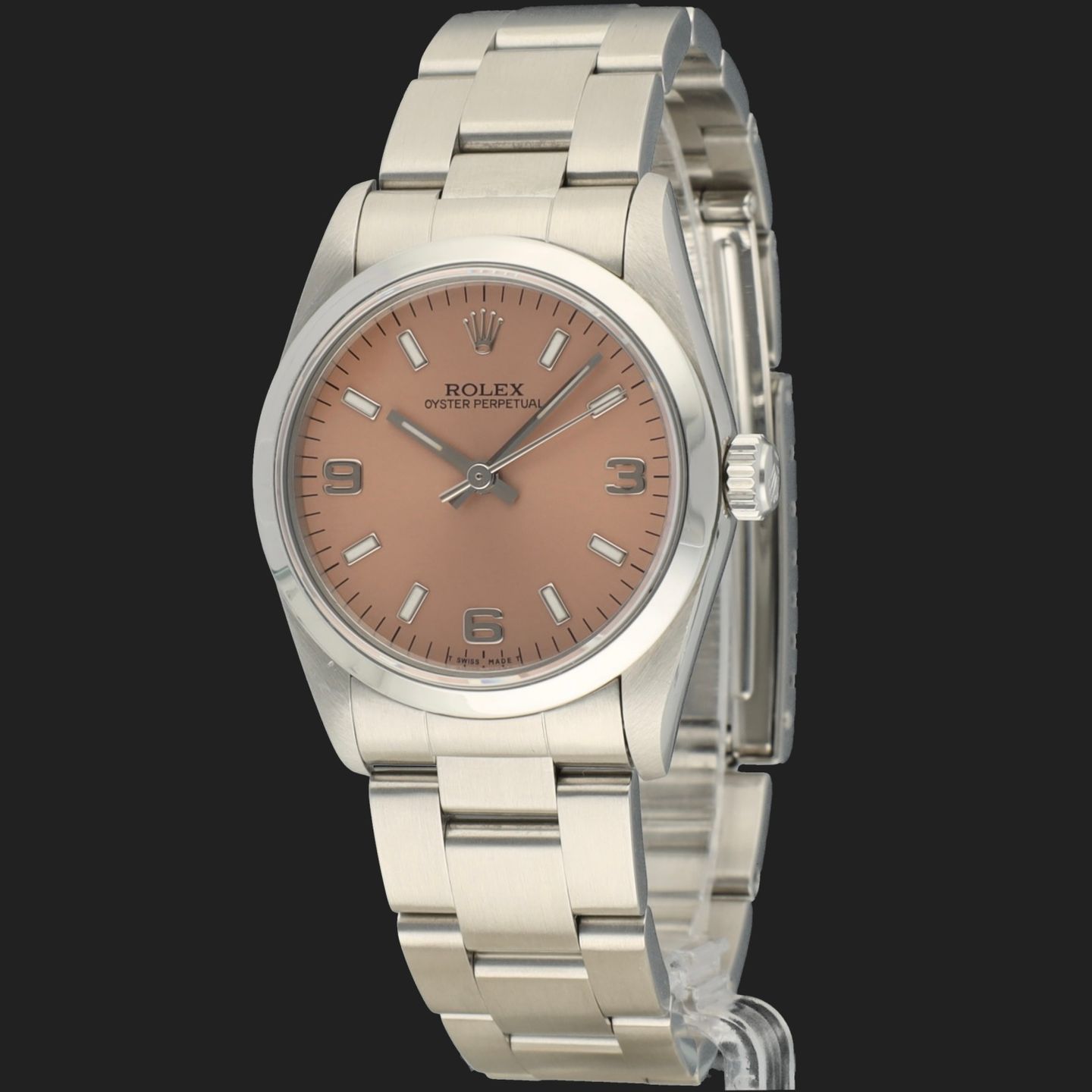 Rolex Oyster Perpetual 31 67480 (1998) - Pink dial 31 mm Steel case (1/8)