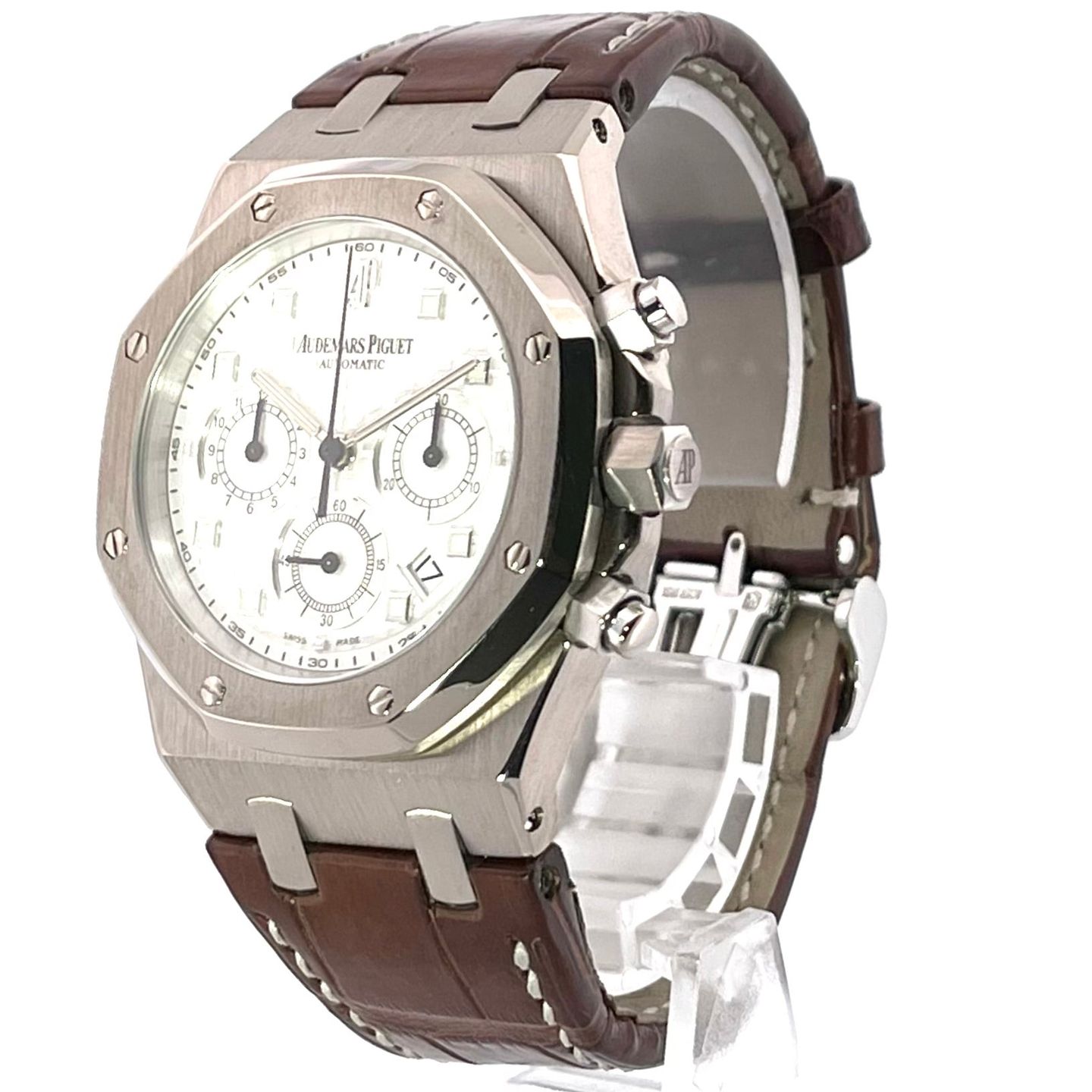 Audemars Piguet Royal Oak Chronograph 26022BC.OO.D002CR.01 (2010) - Zilver wijzerplaat 39mm Witgoud (2/7)