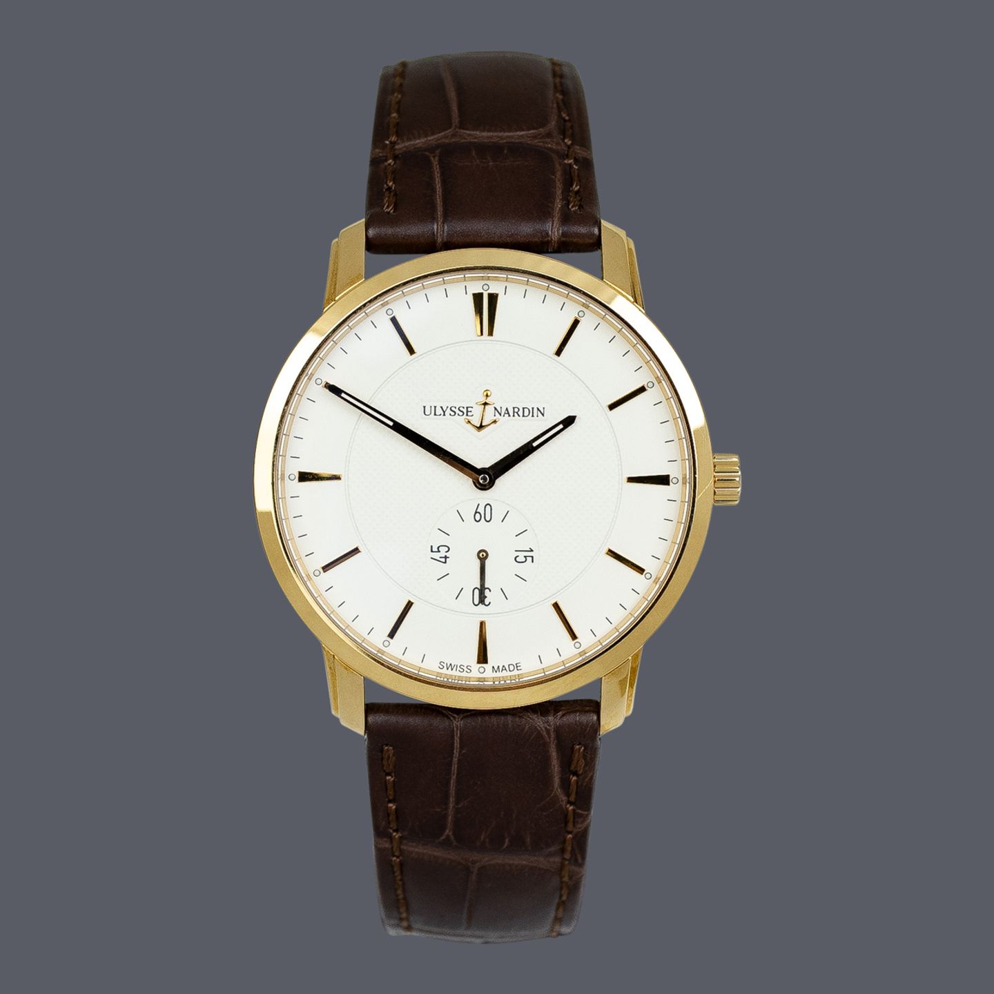 Ulysse Nardin Classico 8206-118 (Unknown (random serial)) - White dial 39 mm Rose Gold case (1/1)