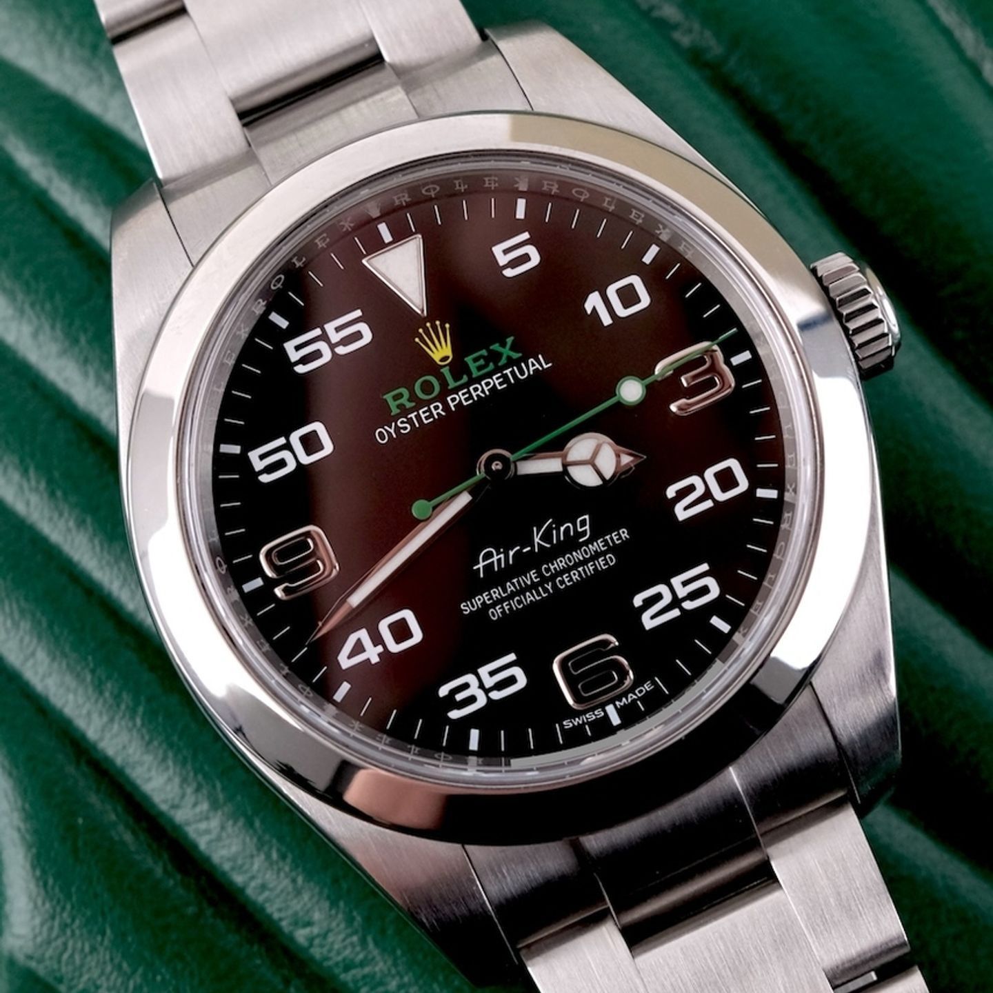 Rolex Air-King 116900 (2018) - Zwart wijzerplaat 40mm Staal (1/8)