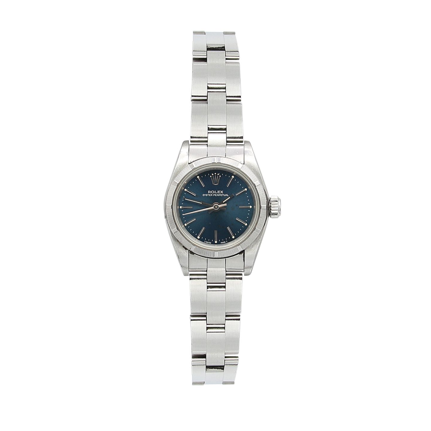 Rolex Oyster Perpetual 26 67230 (1995) - Blue dial 26 mm Steel case (1/5)