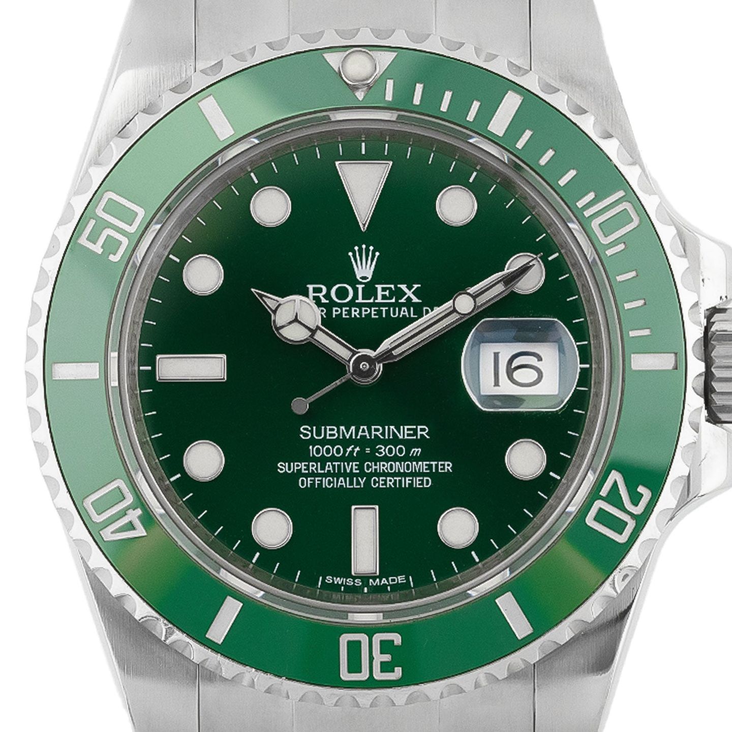 Rolex Submariner Date 116610LV (2014) - Groen wijzerplaat 40mm Staal (2/5)