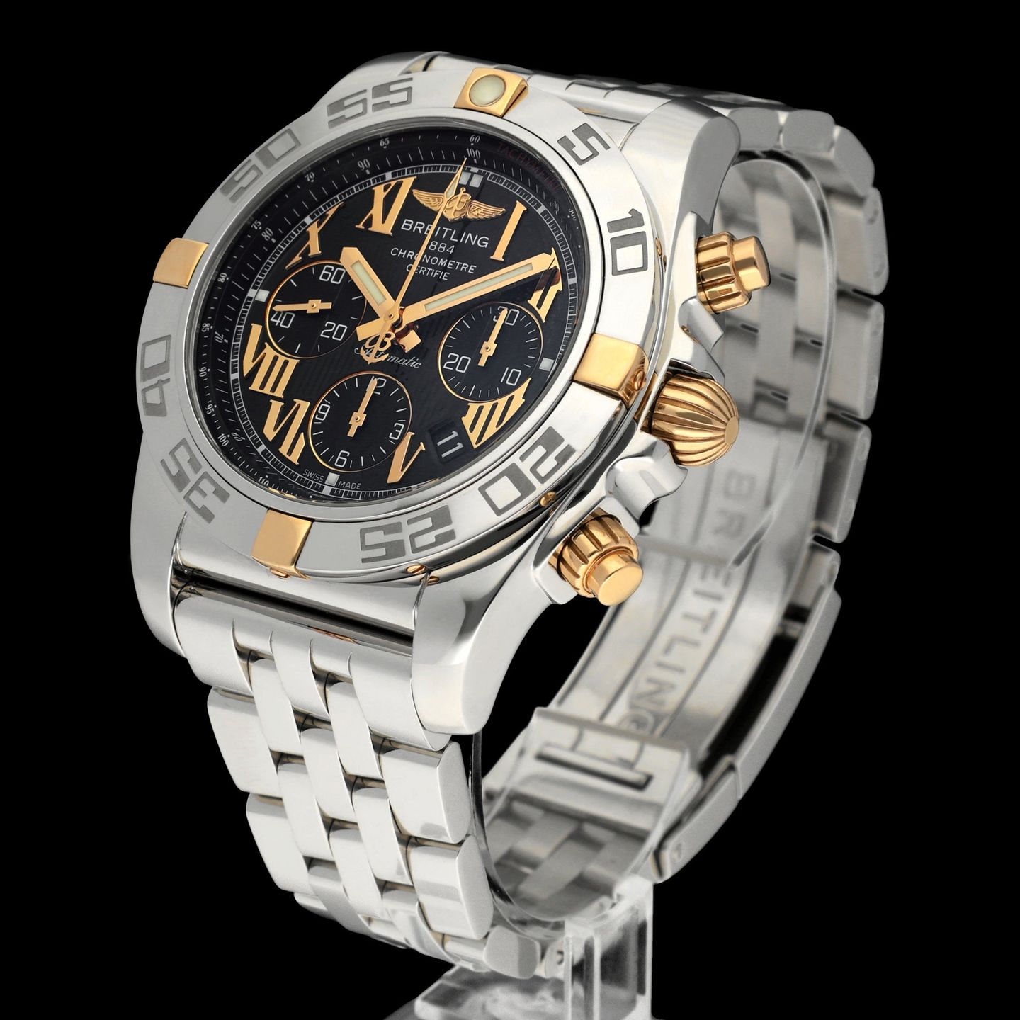Breitling Chronomat 44 IB0110 (2020) - Black dial 44 mm Steel case (2/8)