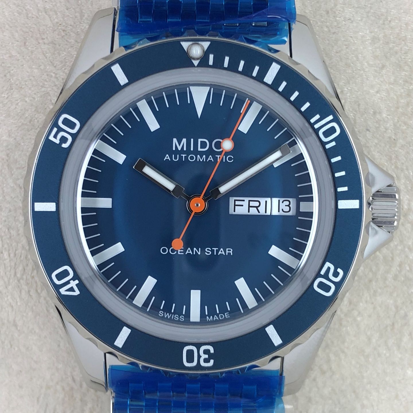 Mido Ocean Star M026.830.11.041.00 (Unknown (random serial)) - Blue dial 40 mm Steel case (1/5)