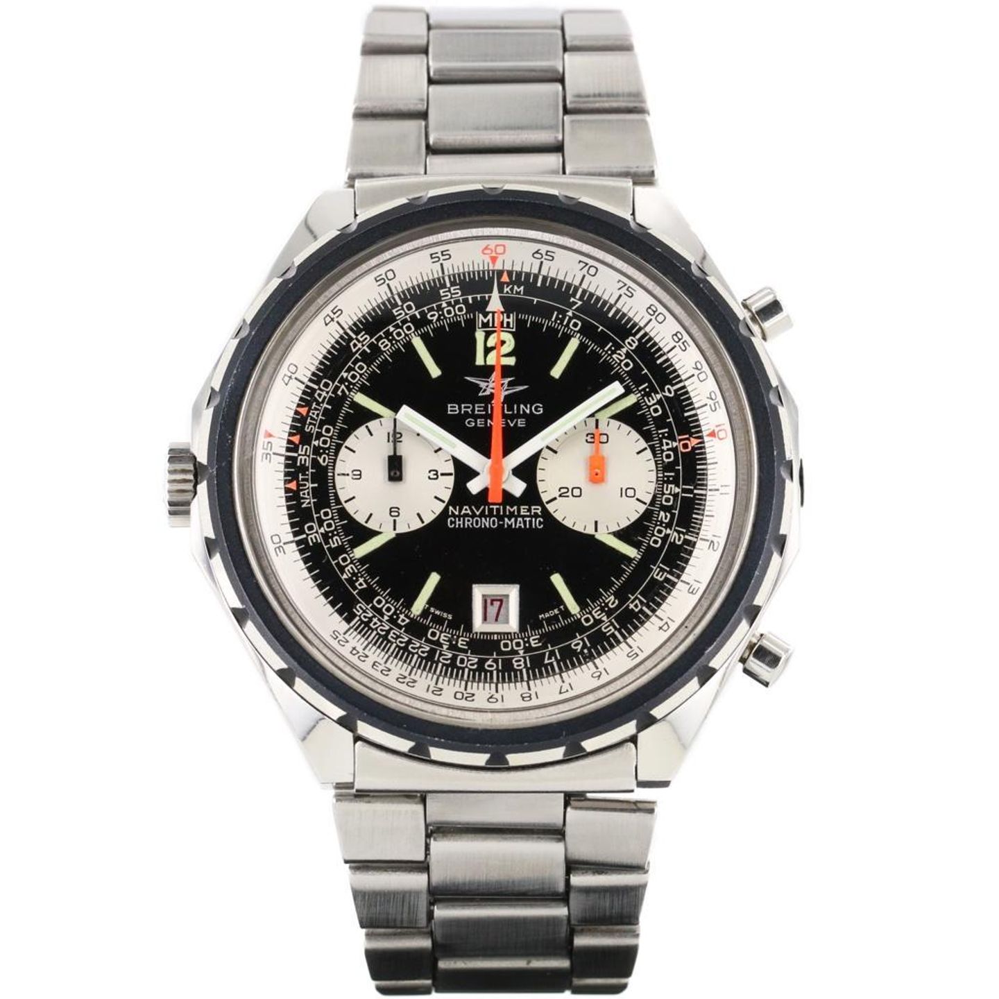 Breitling Chrono-Matic 1806 (Unknown (random serial)) - Black dial 49 mm Steel case (2/3)