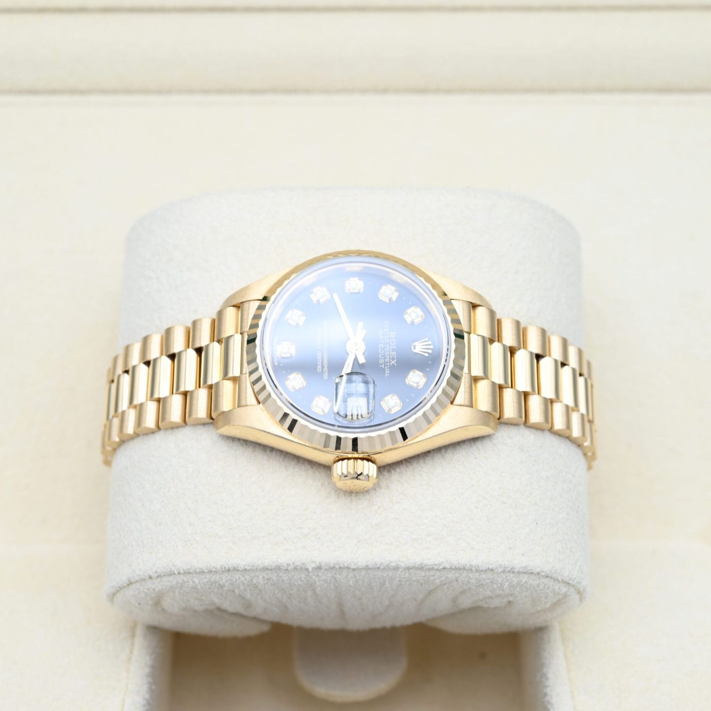 Rolex Lady-Datejust 69178 (1987) - Zwart wijzerplaat 26mm Geelgoud (4/7)